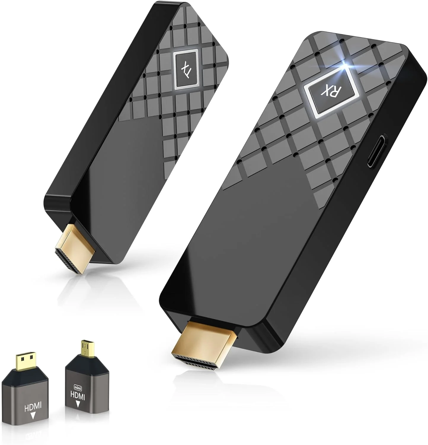 کیت فرستنده و گیرنده HDMI بی سیم قابل حمل، اتصال و پخش آسان، 165 فوت 2.4/5G @60Hz HD، مبدل آداپتور HDMI توسعه دهنده برای پخش ویدئو از لپ تاپ، کامپیوتر به مانیتور/پروژکتور/HDTV (1RX+1TX) کیت فرستنده و گیرنده HDMI بی سیم قابل حمل، اتصال و پخش آسان، 165 فوت 2.4/5G @60Hz HD، مبدل آداپتور HDMI توسعه دهنده برای پخش ویدئو از لپ تاپ، کامپیوتر به مانیتور/پروژکتور/HDTV (1RX+1TX)