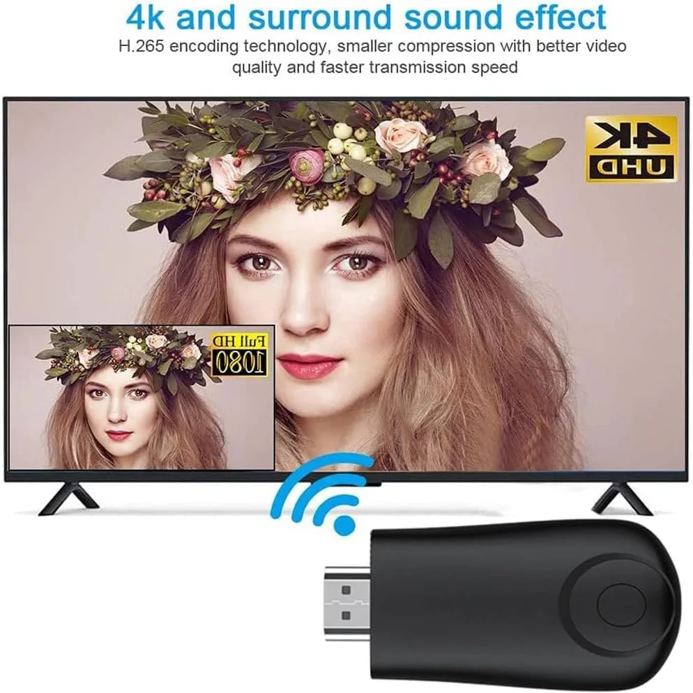 فرستنده و گیرنده بیسیم HDMI، آداپتور نمایشگر بیسیم، آداپتور انتقال تصویر 1080P برای آیفون/آیپد/اندروید/iOS/ویندوز/کامپیوتر به تلویزیون HD/مانیتور/پروژکتور فرستنده و گیرنده بیسیم HDMI، آداپتور نمایشگر بیسیم، آداپتور انتقال تصویر 1080P برای آیفون/آیپد/اندروید/iOS/ویندوز/کامپیوتر به تلویزیون HD/مانیتور/پروژکتور