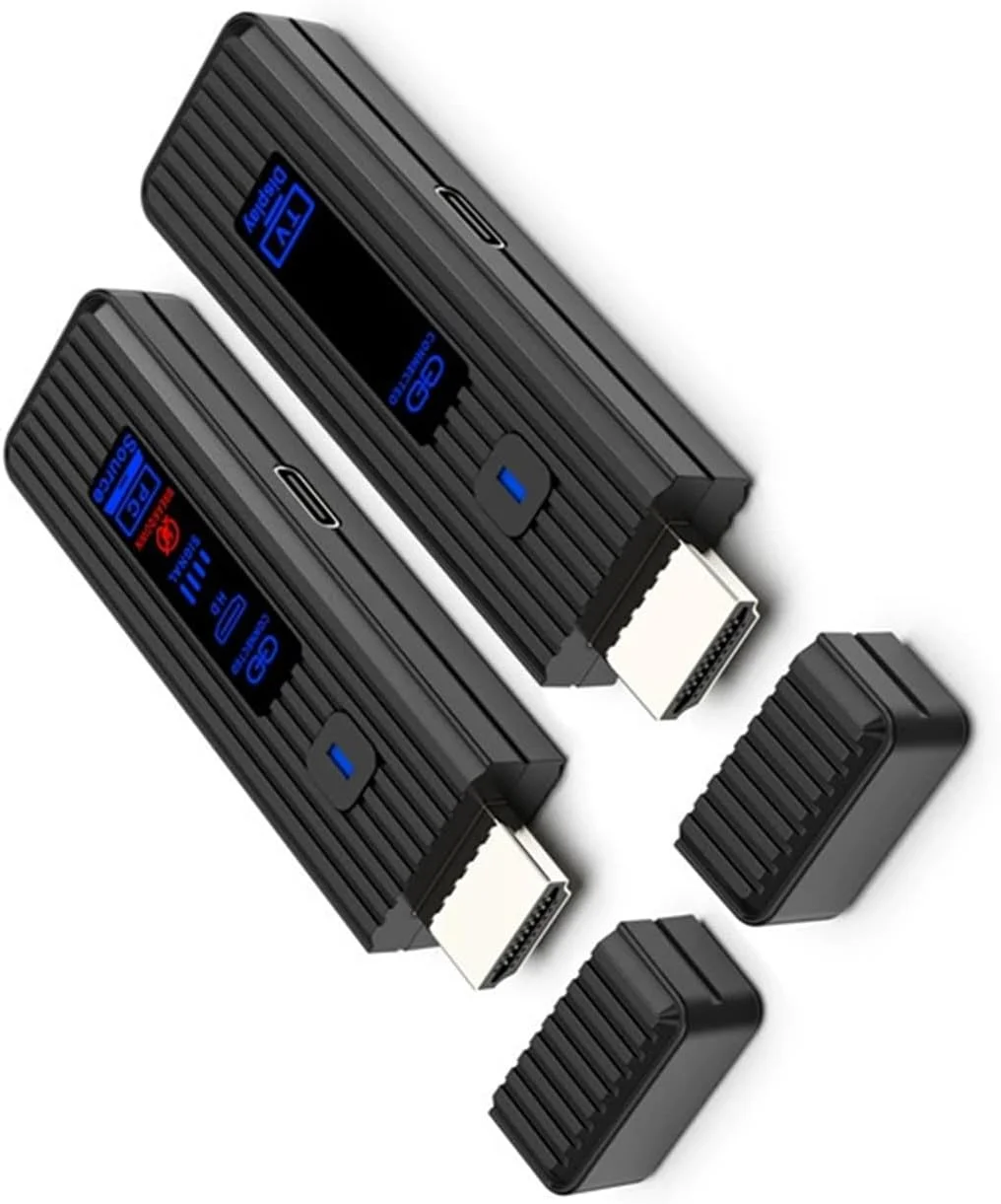 فرستنده و گیرنده بی سیم سازگار با HDTV خروجی 4K60 هرتز 1080P با فرکانس 5 گیگاهرتز برای لپ تاپ، کامپیوتر، مانیتور، پروژکتور و کنسول ها فرستنده و گیرنده بی سیم سازگار با HDTV خروجی 4K60 هرتز 1080P با فرکانس 5 گیگاهرتز برای لپ تاپ، کامپیوتر، مانیتور، پروژکتور و کنسول ها