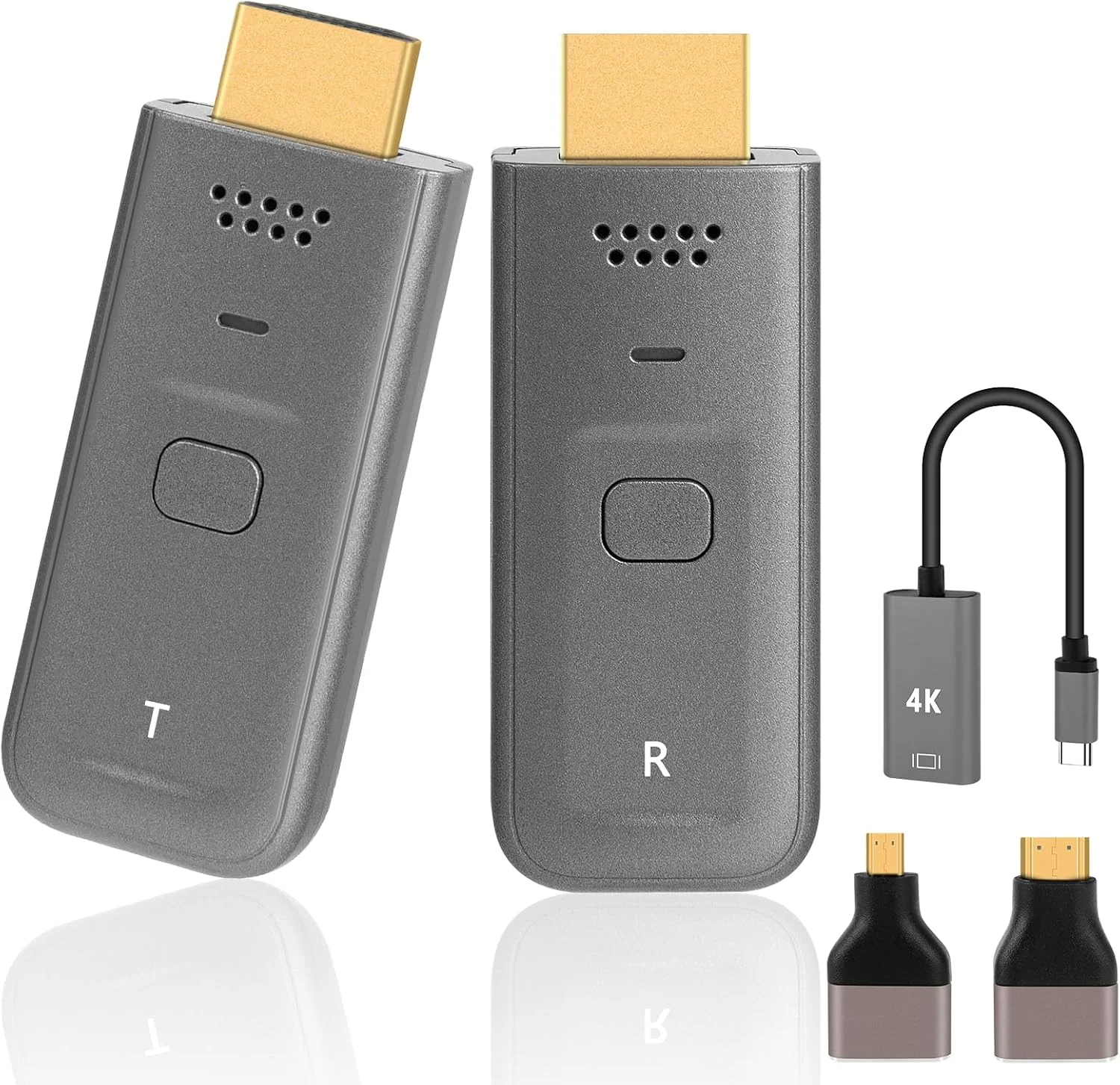 فرستنده و گیرنده HDMI بیسیم - 4K 60Hz Ultra HD برد 30 متر丨تاخیر صفر丨Plug & Play قابل حمل HDMI 2.0 پشتیبانی از 2.4/5.8Ghz، برای لپ تاپ/کامپیوتر/جعبه تلویزیون/دوربین/پروژکتور (خاکستری) فرستنده و گیرنده HDMI بیسیم - 4K 60Hz Ultra HD برد 30 متر丨تاخیر صفر丨Plug & Play قابل حمل HDMI 2.0 پشتیبانی از 2.4/5.8Ghz، برای لپ تاپ/کامپیوتر/جعبه تلویزیون/دوربین/پروژکتور (خاکستری)