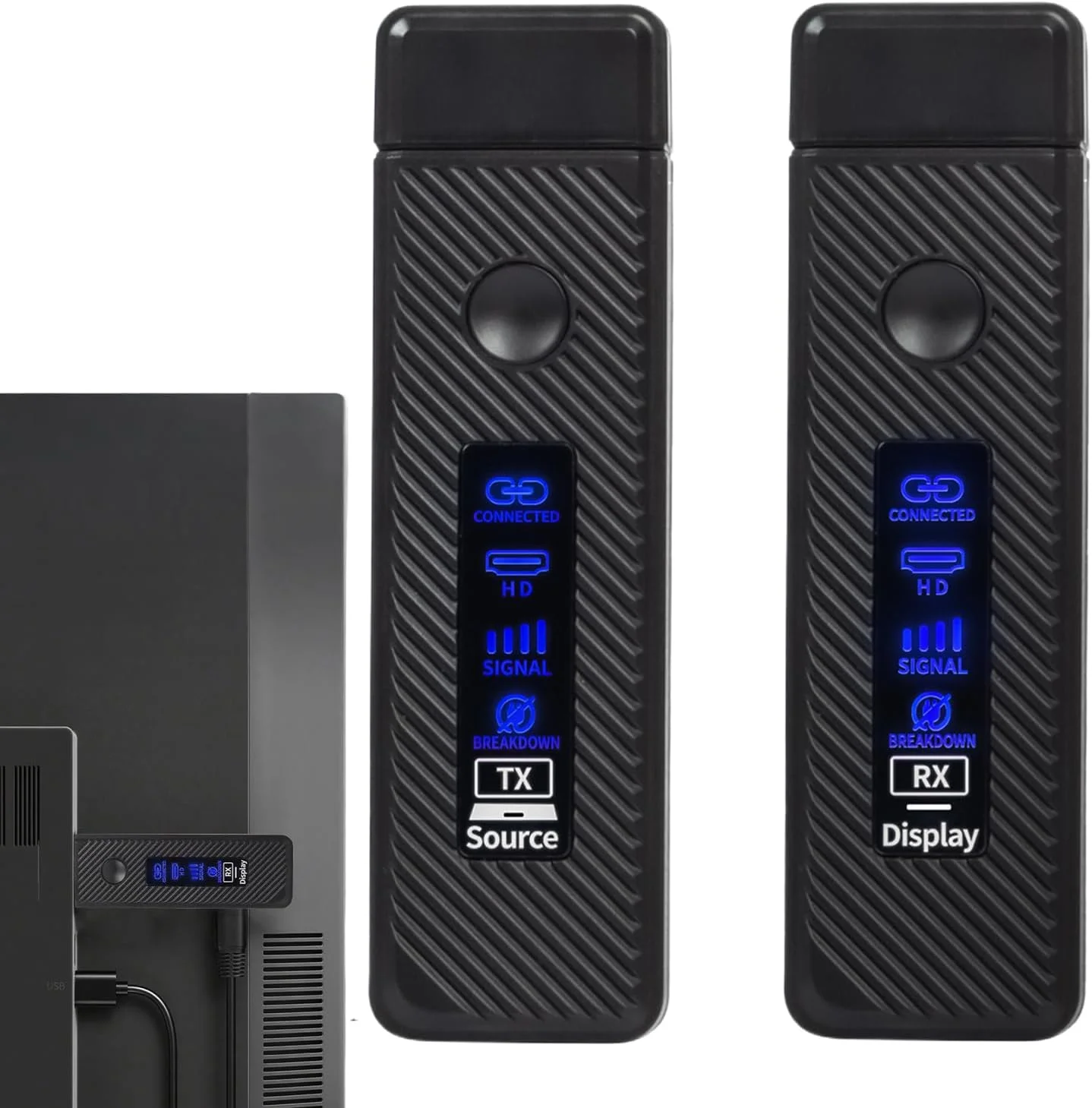 فرستنده و گیرنده ویدیو | فرستنده و گیرنده بیسیم Plug & Play - پشتیبانی از نمایشگر پروژکتور، دستگاه پایدار و چند منظوره برای لپتاپ و مانیتور فرستنده و گیرنده ویدیو | فرستنده و گیرنده بیسیم Plug & Play - پشتیبانی از نمایشگر پروژکتور، دستگاه پایدار و چند منظوره برای لپتاپ و مانیتور