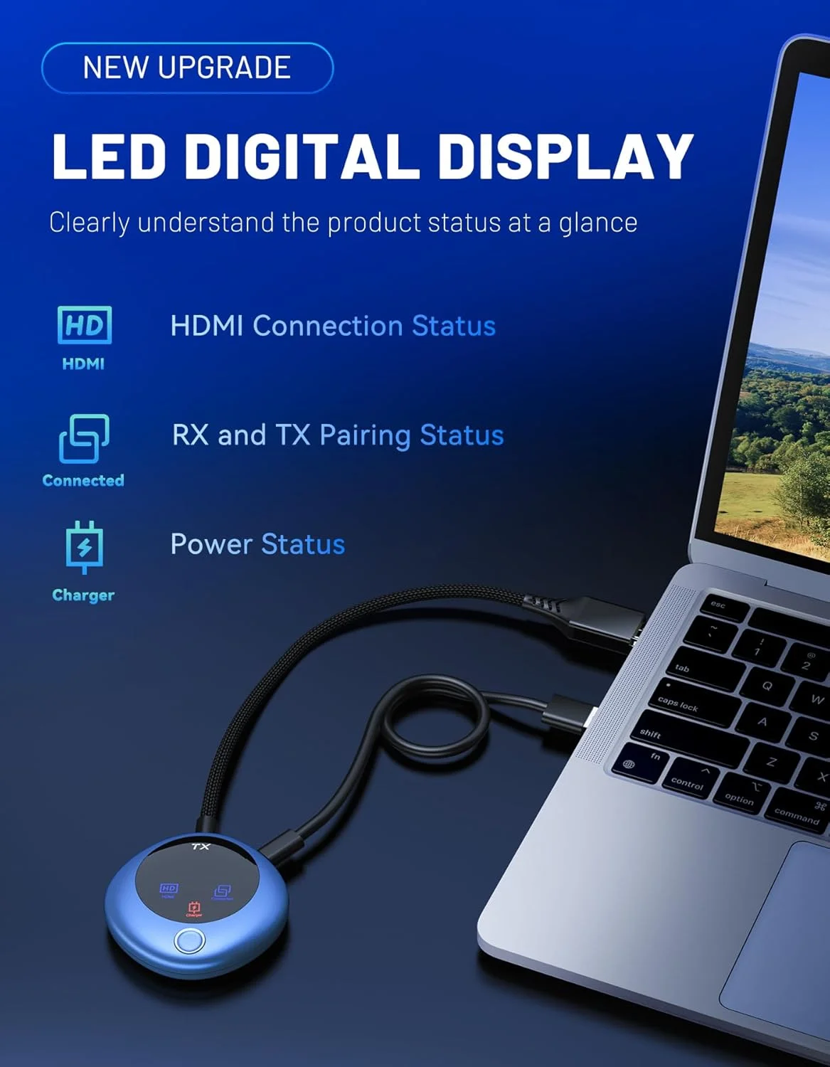 فرستنده و گیرنده HDMI بی سیم، اتصال و پخش آسان آبی