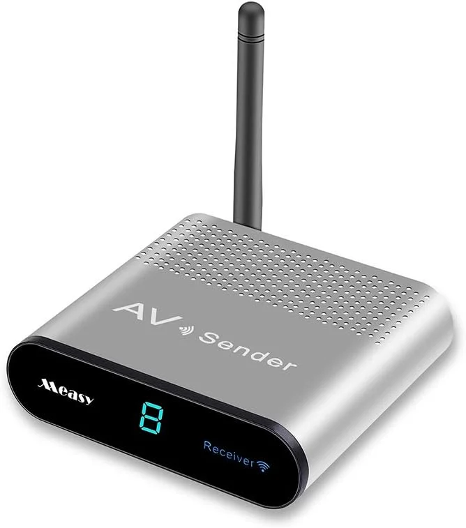 فرستنده و گیرنده صوتی و تصویری بی سیم 5.8 گیگاهرتز آلیاژ آلومینیوم AV VCD با کنترل از راه دور IR برد 300 متر RCA530 برای STB / مانیتور / انتقال فرستنده و گیرنده صوتی و تصویری بی سیم 5.8 گیگاهرتز آلیاژ آلومینیوم AV VCD با کنترل از راه دور IR برد 300 متر RCA530 برای STB / مانیتور / انتقال