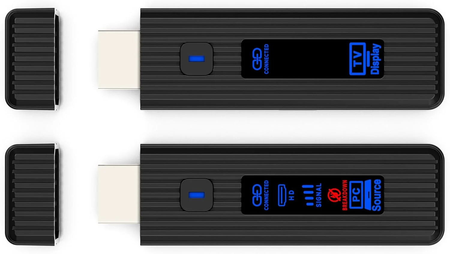 فرستنده و گیرنده HDMI بی سیم ارتقا یافته 2026، رمزگشایی 4K و خروجی FHD، نمایشگر LED. اتصال و پخش آسان. دو بانده قابل حمل 2.4G/5.8G تا 50 متر برای ویدئو و صدا به سینمای خانگی، تلویزیون، مانیتور، پروژکتور.