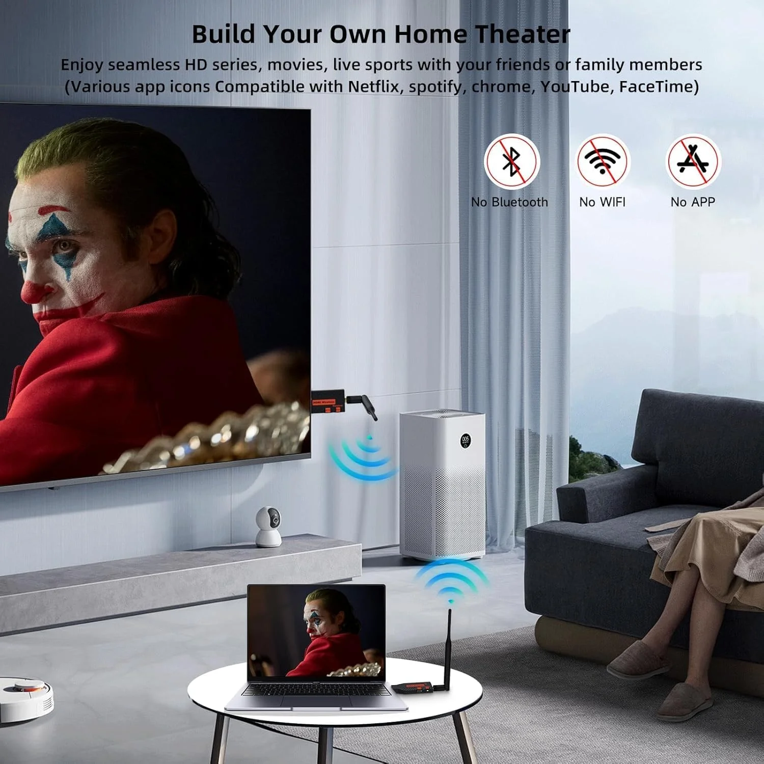 فرستنده و گیرنده HDMI بی سیم ارتقا یافته جدید، برد 100 متری، کیت توسعه دهنده HDMI بی سیم 2.4G/5G قابل حمل، مناسب برای کامپیوتر، لپ تاپ، تی وی باکس، PS5/4 به تلویزیون/مانیتور/پروژکتور فرستنده و گیرنده HDMI بی سیم ارتقا یافته جدید، برد 100 متری، کیت توسعه دهنده HDMI بی سیم 2.4G/5G قابل حمل، مناسب برای کامپیوتر، لپ تاپ، تی وی باکس، PS5/4 به تلویزیون/مانیتور/پروژکتور