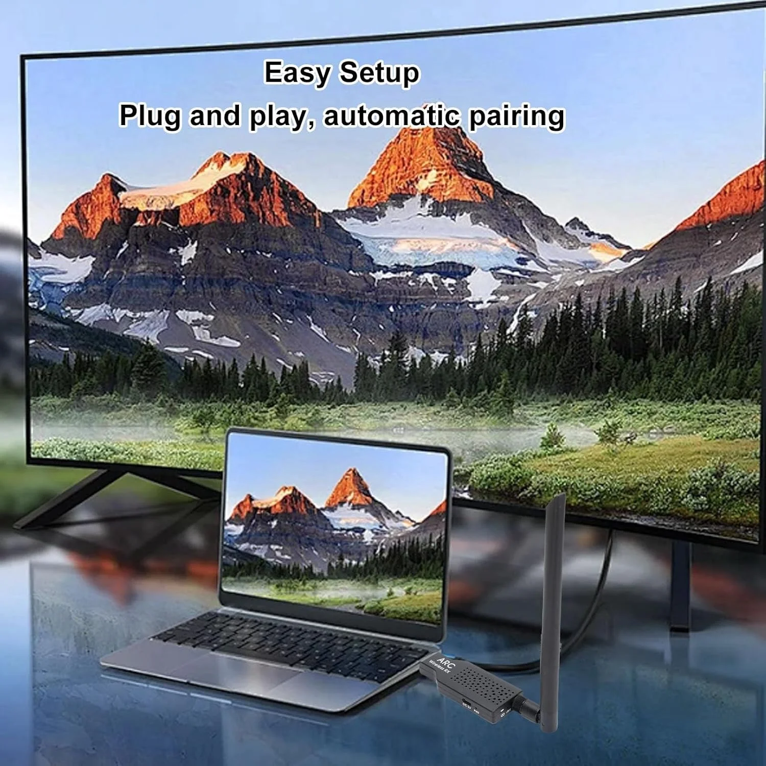 کیت فرستنده و گیرنده صدای ARC بی سیم 2.4G با برد 50 متر، کیت توسعه دهنده رابط چند رسانه ای با کیفیت بالا، کیت توسعه دهنده قابل حمل چند تلویزیونی، همگام سازی چند صفحه نمایش