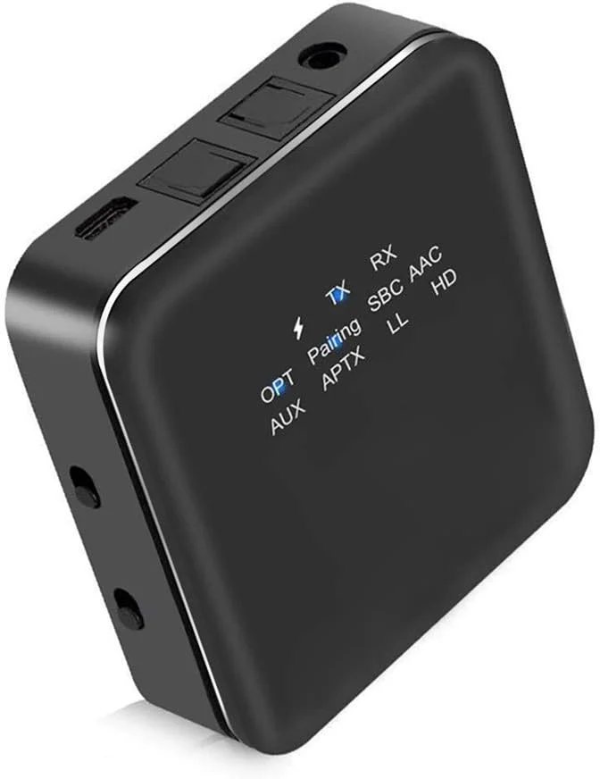 آداپتور صوتی بلوتوث 5.0 مدل TTGLRT، گیرنده فرستنده صوتی بلوتوث 2 در 1، ورودی صوتی AUX/RCA/اپتیکال/کواکسیال، AptX Low Latency/HD، برای تلویزیون/کامپیوتر/سیستم استریو خانگی آداپتور صوتی بلوتوث 5.0 مدل TTGLRT، گیرنده فرستنده صوتی بلوتوث 2 در 1، ورودی صوتی AUX/RCA/اپتیکال/کواکسیال، AptX Low Latency/HD، برای تلویزیون/کامپیوتر/سیستم استریو خانگی