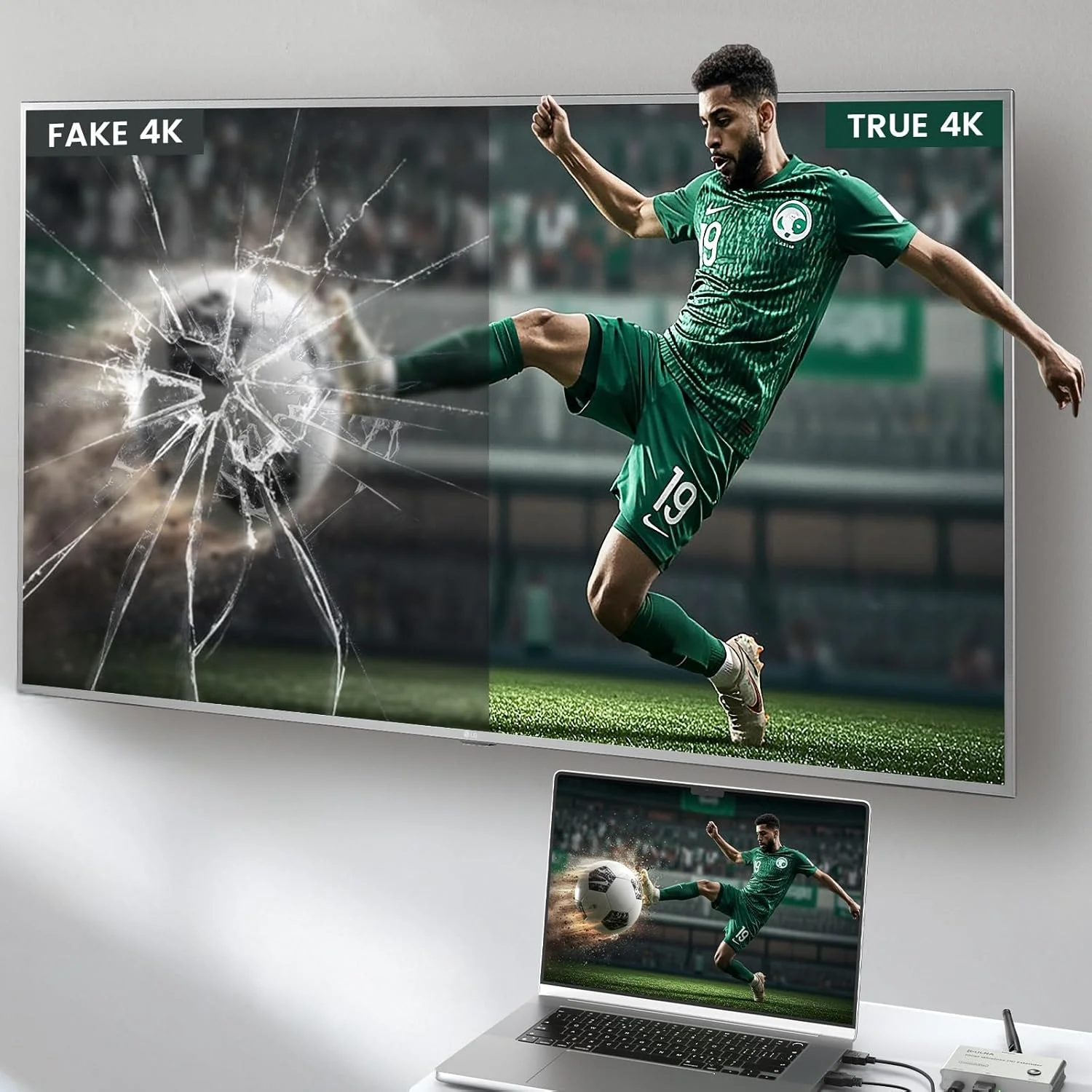 فرستنده و گیرنده HDMI بی‌سیم 4K، ULNA با برد 100 متر، انتقال بی‌سیم HDMI برای پخش زنده ویدیو/صدا، اتصال آسان با تاخیر بسیار کم برای انتقال ویدیو و صدا از کامپیوتر/پروژکتور/گیرنده دیجیتال به مانیتور