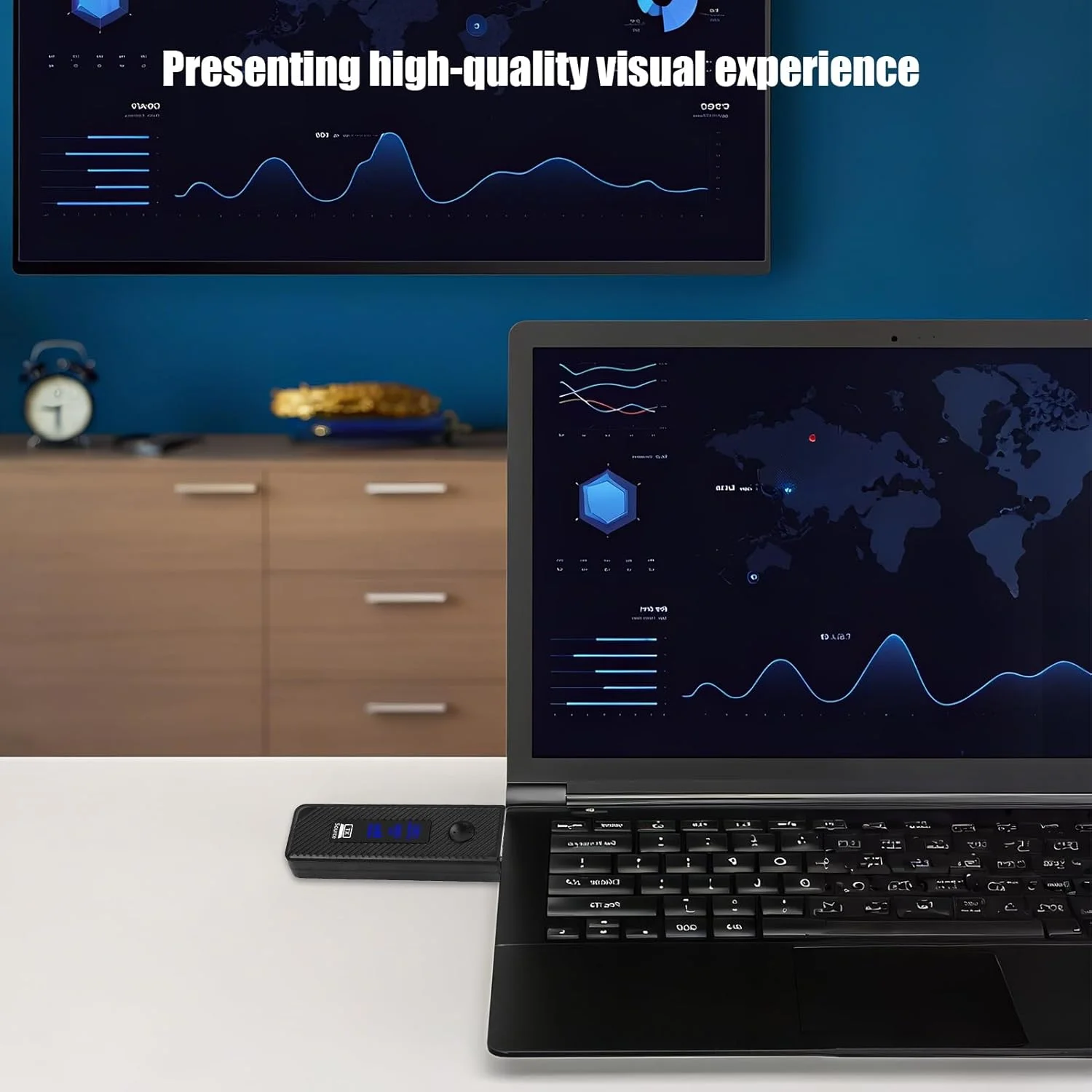 فرستنده و گیرنده ویدیو | فرستنده و گیرنده بی‌سیم Plug & Play، سیستم انتقال نمایشگر پروژکتور همه کاره با پشتیبانی از لپ‌تاپ، مانیتور و کامپیوتر