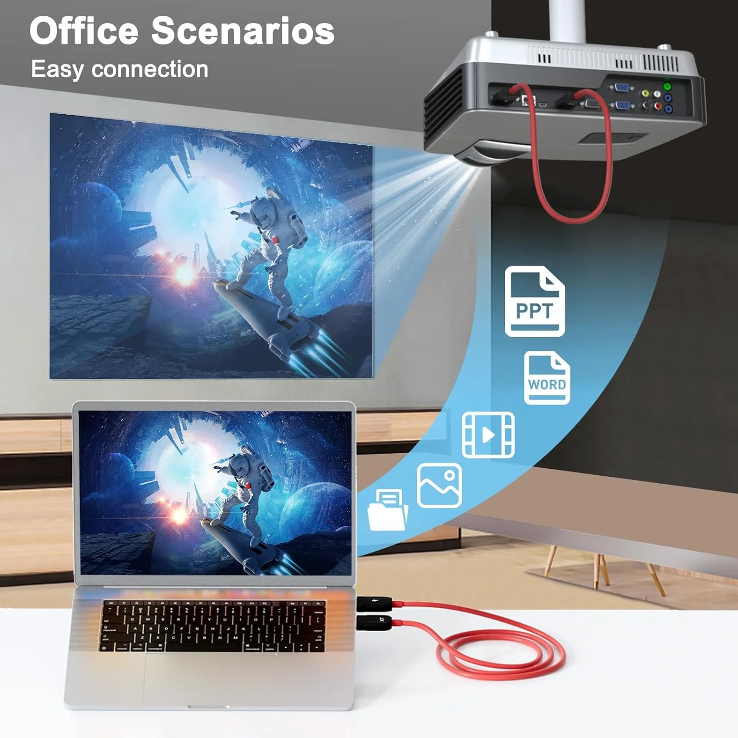 فرستنده و گیرنده HDMI، توسعه دهنده HDMI بی سیم، برد بلند 50 متری، پشتیبانی از بی سیم 2.4/5 گیگاهرتز، Plug and Play، برای پخش ویدئو/صدا از لپ تاپ، کامپیوتر، تلفن هوشمند به HDTV/پروژکتور