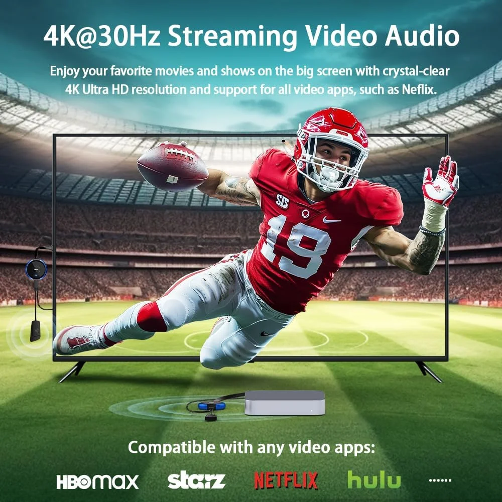 فرستنده و گیرنده HDMI بیسیم TIMBOOTECH 4K، انتقال سیگنال پایدار 5G ویدیو/صوتی کیت توسعه دهنده HDMI بیسیم برای رایانه شخصی، لپ تاپ، دوربین، Blu-ray، Netfix، PS5 به مانیتور، پروژکتور، HDTV 30M فرستنده و گیرنده HDMI بیسیم TIMBOOTECH 4K، انتقال سیگنال پایدار 5G ویدیو/صوتی کیت توسعه دهنده HDMI بیسیم برای رایانه شخصی، لپ تاپ، دوربین، Blu-ray، Netfix، PS5 به مانیتور، پروژکتور، HDTV 30M