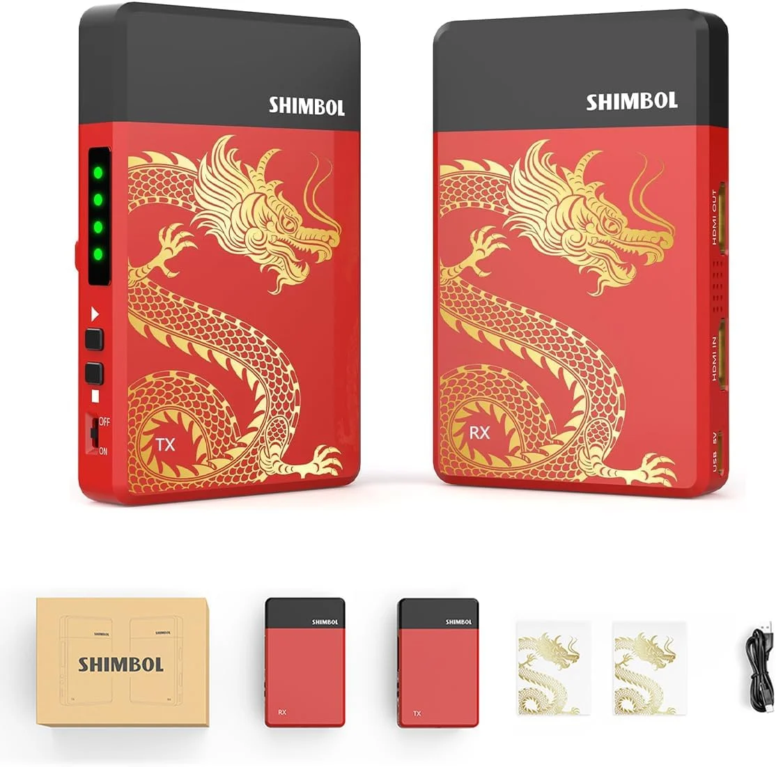 سیستم انتقال ویدیویی بیسیم شیمبول TP Mini Max، فرستنده و گیرنده HDMI با تاخیر کم 0.07 ثانیه، برد انتقال 600 فوت، طراحی خروجی حلقه HDMI 1080P60 سیستم انتقال ویدیویی بیسیم شیمبول TP Mini Max، فرستنده و گیرنده HDMI با تاخیر کم 0.07 ثانیه، برد انتقال 600 فوت، طراحی خروجی حلقه HDMI 1080P60