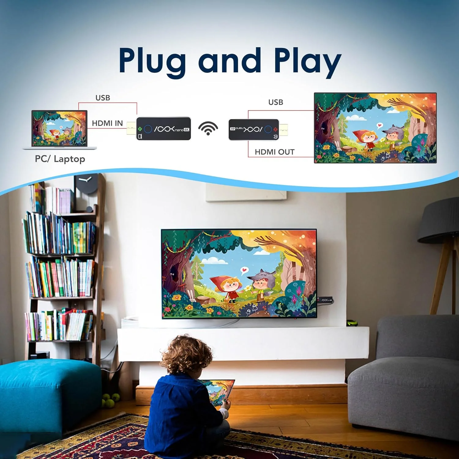 کیت فرستنده و گیرنده HDMI بی سیم 4K RGBlink، اتصال آسان، توسعه دهنده HDMI بی سیم یک فرستنده و دو گیرنده، پشتیبانی از لپ تاپ به دو مانیتور برای جلسات پخش زنده کیت فرستنده و گیرنده HDMI بی سیم 4K RGBlink، اتصال آسان، توسعه دهنده HDMI بی سیم یک فرستنده و دو گیرنده، پشتیبانی از لپ تاپ به دو مانیتور برای جلسات پخش زنده