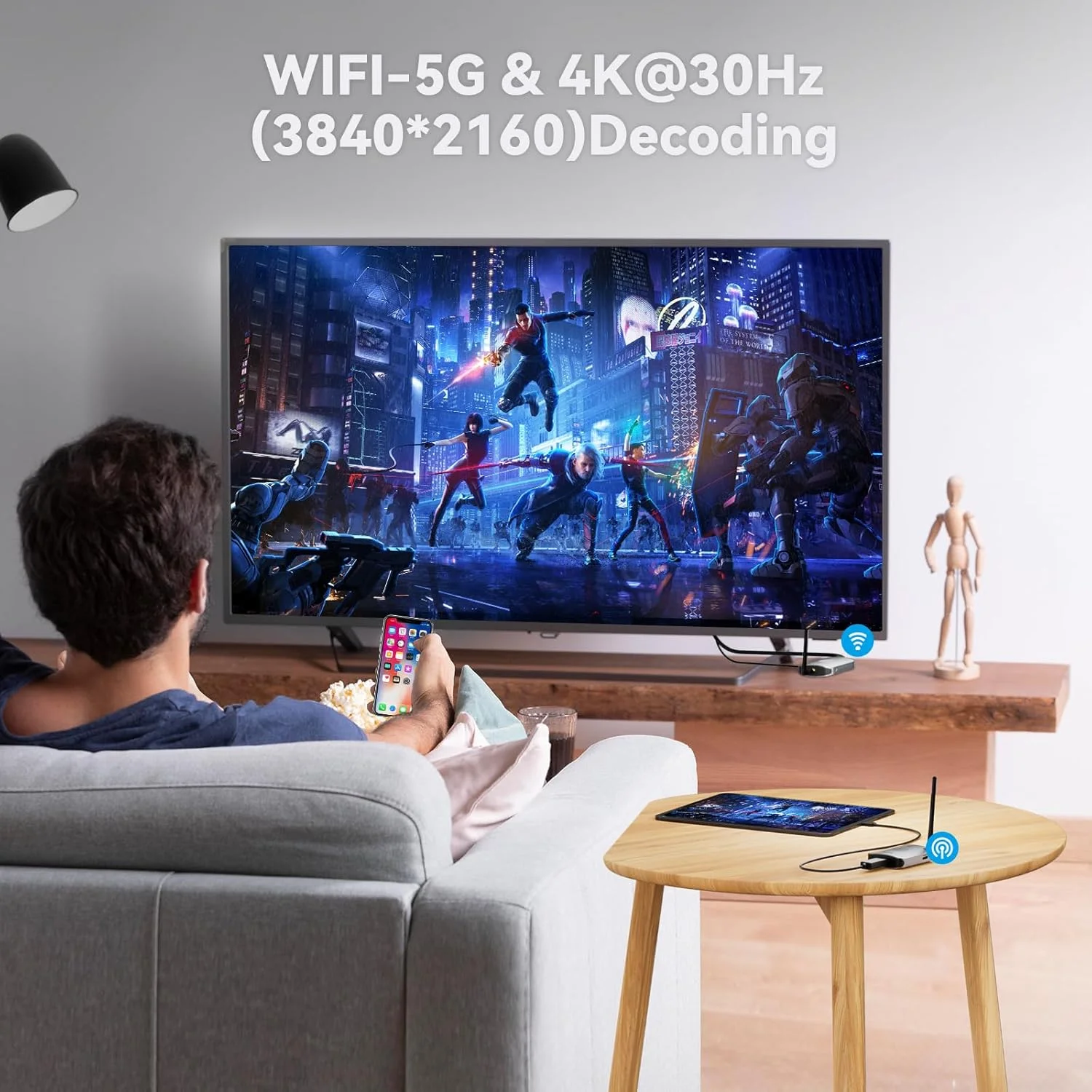 فرستنده و گیرنده HDMI بی سیم، کیت توسعه دهنده HDMI بی سیم قابل حمل 2.4G/5G با قابلیت اتصال آسان، خروجی 4K@30Hz 1080P برای پخش ویدیو و صدا به مانیتور از لپ تاپ، کامپیوتر، جعبه تلویزیون و پروژکتور فرستنده و گیرنده HDMI بی سیم، کیت توسعه دهنده HDMI بی سیم قابل حمل 2.4G/5G با قابلیت اتصال آسان، خروجی 4K@30Hz 1080P برای پخش ویدیو و صدا به مانیتور از لپ تاپ، کامپیوتر، جعبه تلویزیون و پروژکتور