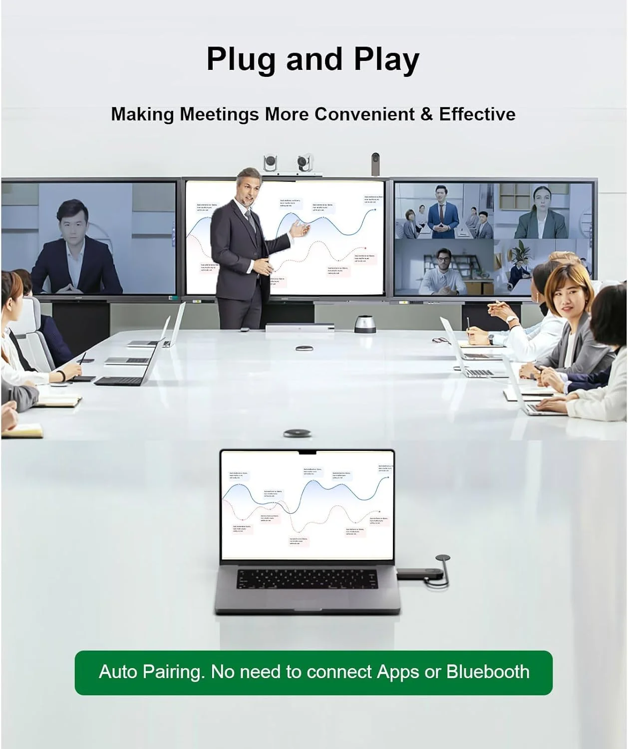 فرستنده و گیرنده HDMI بی سیم NALACAL، توسعه دهنده HDMI بی سیم قابل حمل، Plug & Play، پشتیبانی از 2.4G/5GHZ برای پخش ویدئو/صدا از لپ تاپ، کامپیوتر، دوربین، TV Box به HDTV/پروژکتور/مانیتور