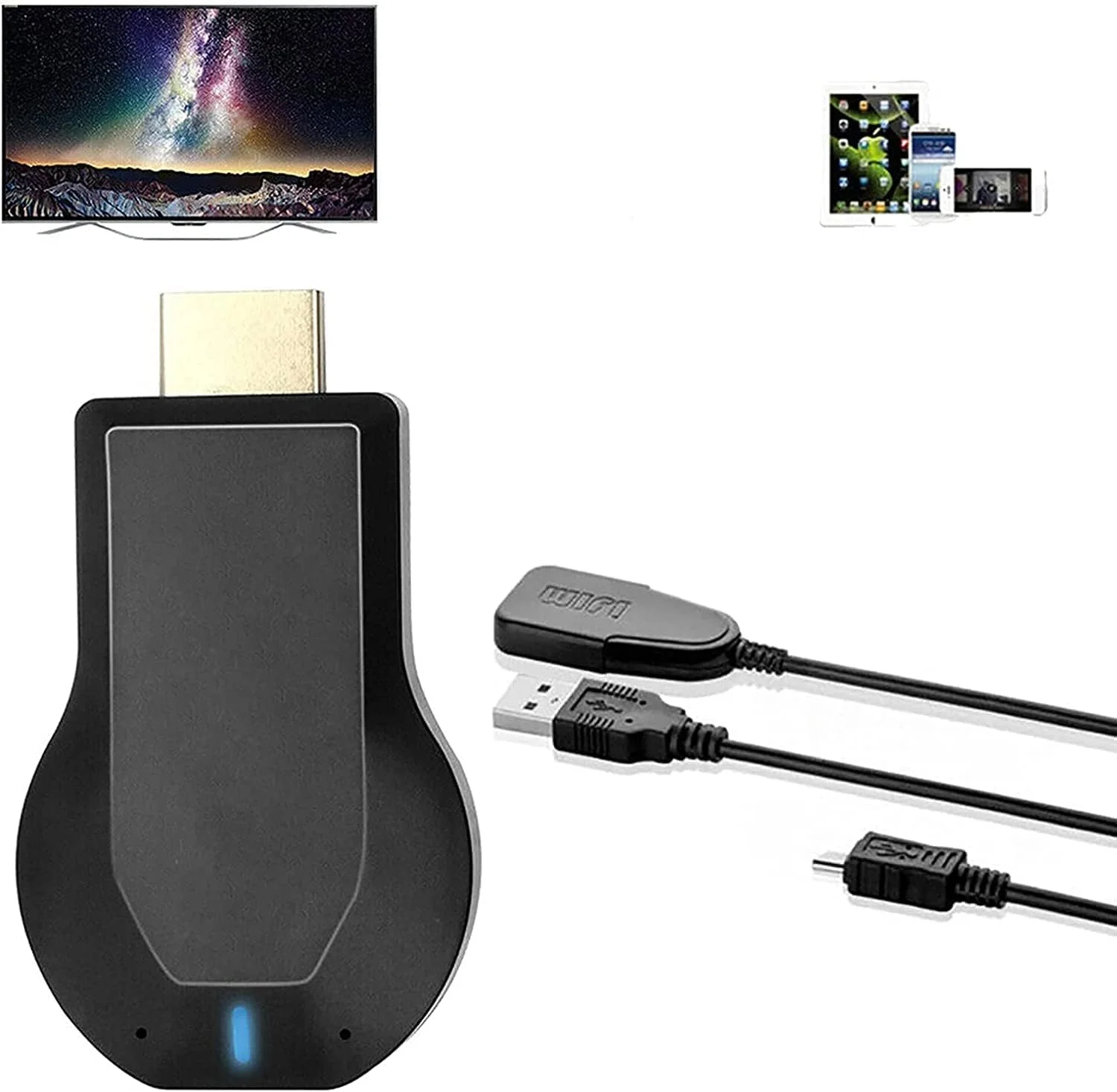 دانگل وای فای HDMI ان-تک (M9-Plus) Any-Cast (1080P) گیرنده انتقال صفحه نمایش موبایل به پروژکتور/تلویزیون برای اندروید/مک/آی او اس/ویندوز - مشکی دانگل وای فای HDMI ان-تک (M9-Plus) Any-Cast (1080P) گیرنده انتقال صفحه نمایش موبایل به پروژکتور/تلویزیون برای اندروید/مک/آی او اس/ویندوز - مشکی