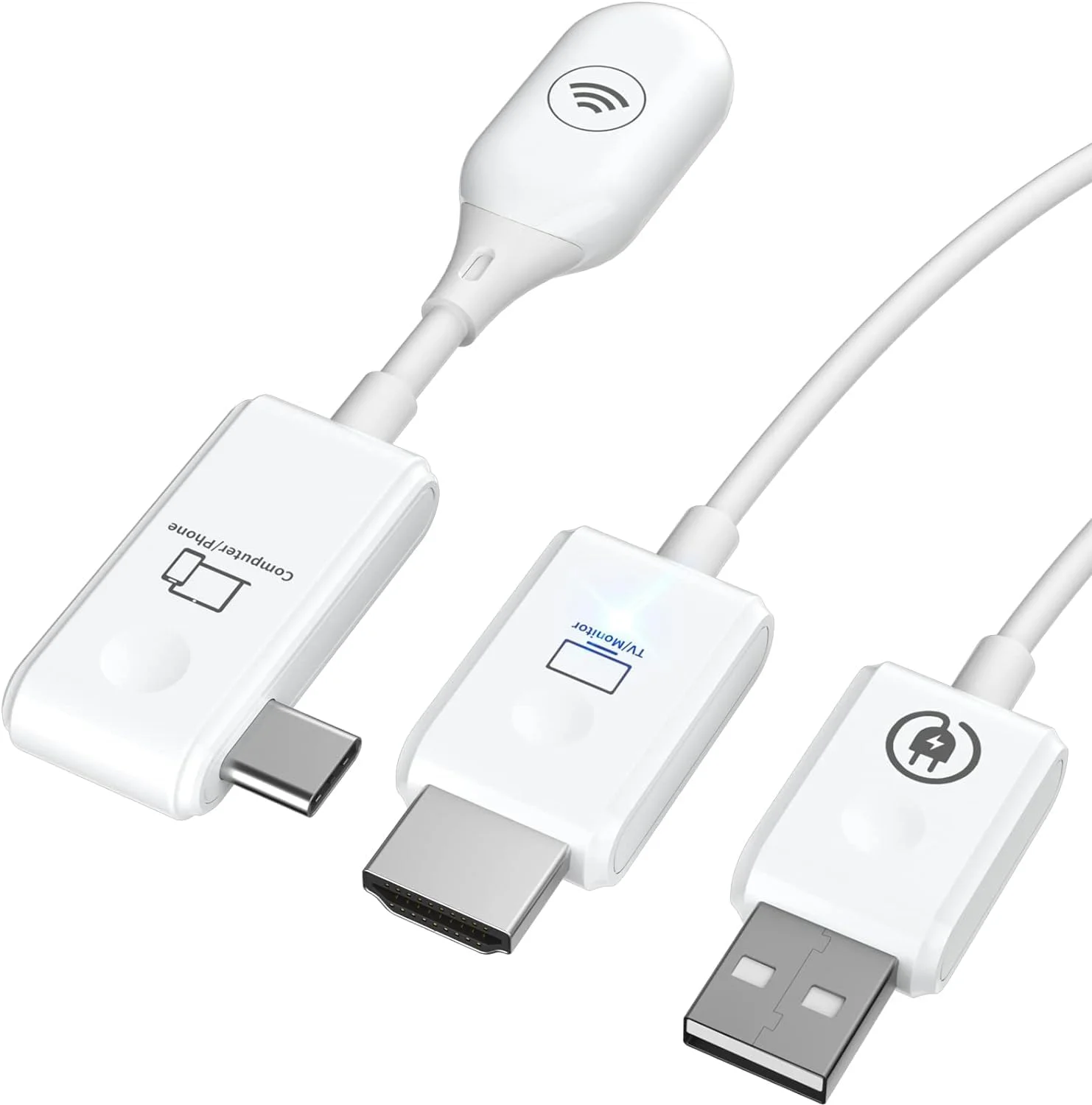 فرستنده و گیرنده HDMI بی سیم MICROWARE Compact Mate، اتصال آسان، انتقال ویدئو و صدا با کیفیت 1080p/60 برای تلفن، تبلت، لپ تاپ به تلویزیون HD، انتقال صفحه نمایش (فرستنده و گیرنده USB-C به HDMI) فرستنده و گیرنده HDMI بی سیم MICROWARE Compact Mate، اتصال آسان، انتقال ویدئو و صدا با کیفیت 1080p/60 برای تلفن، تبلت، لپ تاپ به تلویزیون HD، انتقال صفحه نمایش (فرستنده و گیرنده USB-C به HDMI)