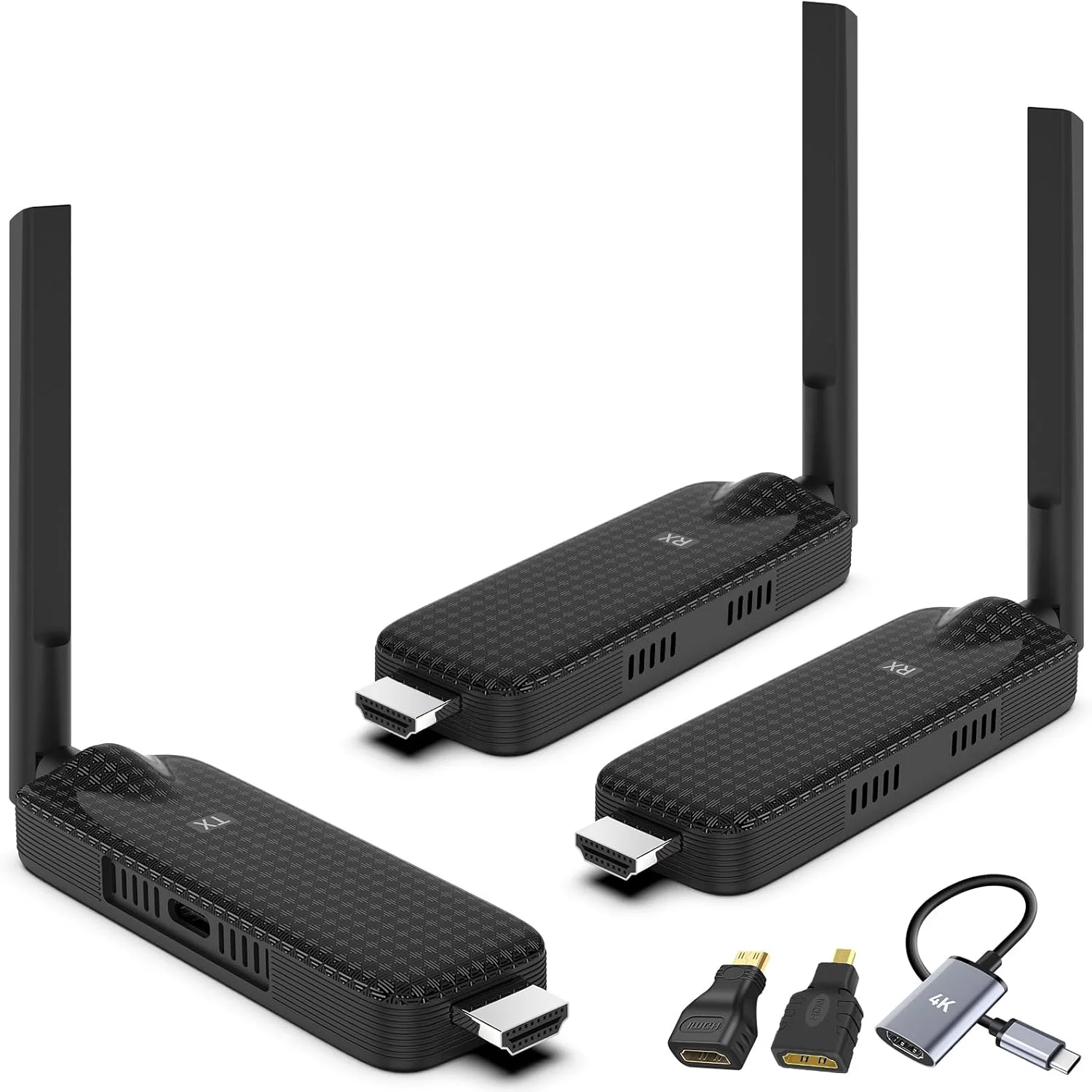 کیت توسعه دهنده HDMI بی سیم با فرستنده و 2 گیرنده USB-C، قابل حمل 165 فوت، اتصال آسان 2.4G/5G، توسعه همزمان بی سیم برای چندین صفحه نمایش از لپ تاپ و دوربین به تلویزیون و پروژکتور کیت توسعه دهنده HDMI بی سیم با فرستنده و 2 گیرنده USB-C، قابل حمل 165 فوت، اتصال آسان 2.4G/5G، توسعه همزمان بی سیم برای چندین صفحه نمایش از لپ تاپ و دوربین به تلویزیون و پروژکتور