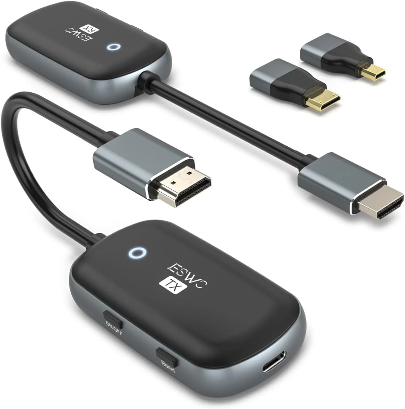 فرستنده و گیرنده HDMI بی سیم، توسعه دهنده HDMI بی سیم با پشتیبانی از 1080P، اتصال و پخش آسان، قابل حمل 5G، برد 98 فوت برای پخش ویدئو/صوت به مانیتور/پروژکتور/HDTV از لپ تاپ/کامپیوتر/دوربین فرستنده و گیرنده HDMI بی سیم، توسعه دهنده HDMI بی سیم با پشتیبانی از 1080P، اتصال و پخش آسان، قابل حمل 5G، برد 98 فوت برای پخش ویدئو/صوت به مانیتور/پروژکتور/HDTV از لپ تاپ/کامپیوتر/دوربین