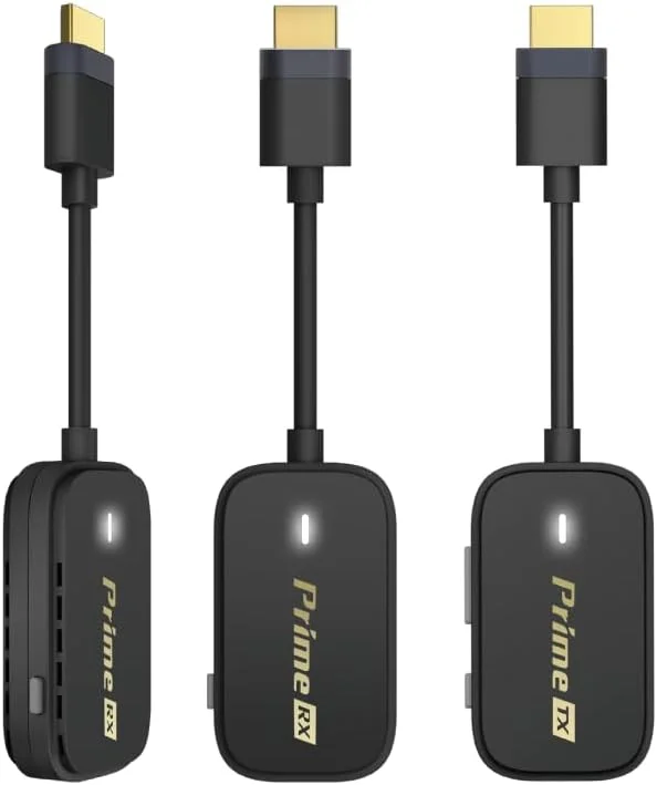 EZCast Pocket Prime HDMI وایرلس - 1 فرستنده و 2 گیرنده | اتصال آسان، دو بانده 2.4G/5G، توسعه دهنده HDMI قابل حمل برای لپ تاپ، تلویزیون، پروژکتور و بازی - برد 80 متری، خروجی 1080P EZCast Pocket Prime HDMI وایرلس - 1 فرستنده و 2 گیرنده | اتصال آسان، دو بانده 2.4G/5G، توسعه دهنده HDMI قابل حمل برای لپ تاپ، تلویزیون، پروژکتور و بازی - برد 80 متری، خروجی 1080P