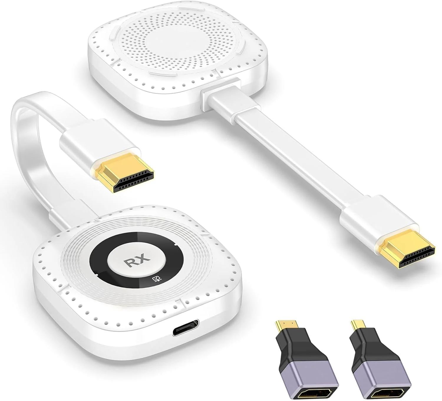 فرستنده و گیرنده HDMI بیسیم با قابلیت رمزگشایی 4K و خروجی 1080P بومی برای پخش روان FHD از لپتاپ/کامپیوتر/جعبه تلویزیون به مانیتور/تلویزیون/پروژکتور تا 50 متر فرستنده و گیرنده HDMI بیسیم با قابلیت رمزگشایی 4K و خروجی 1080P بومی برای پخش روان FHD از لپتاپ/کامپیوتر/جعبه تلویزیون به مانیتور/تلویزیون/پروژکتور تا 50 متر