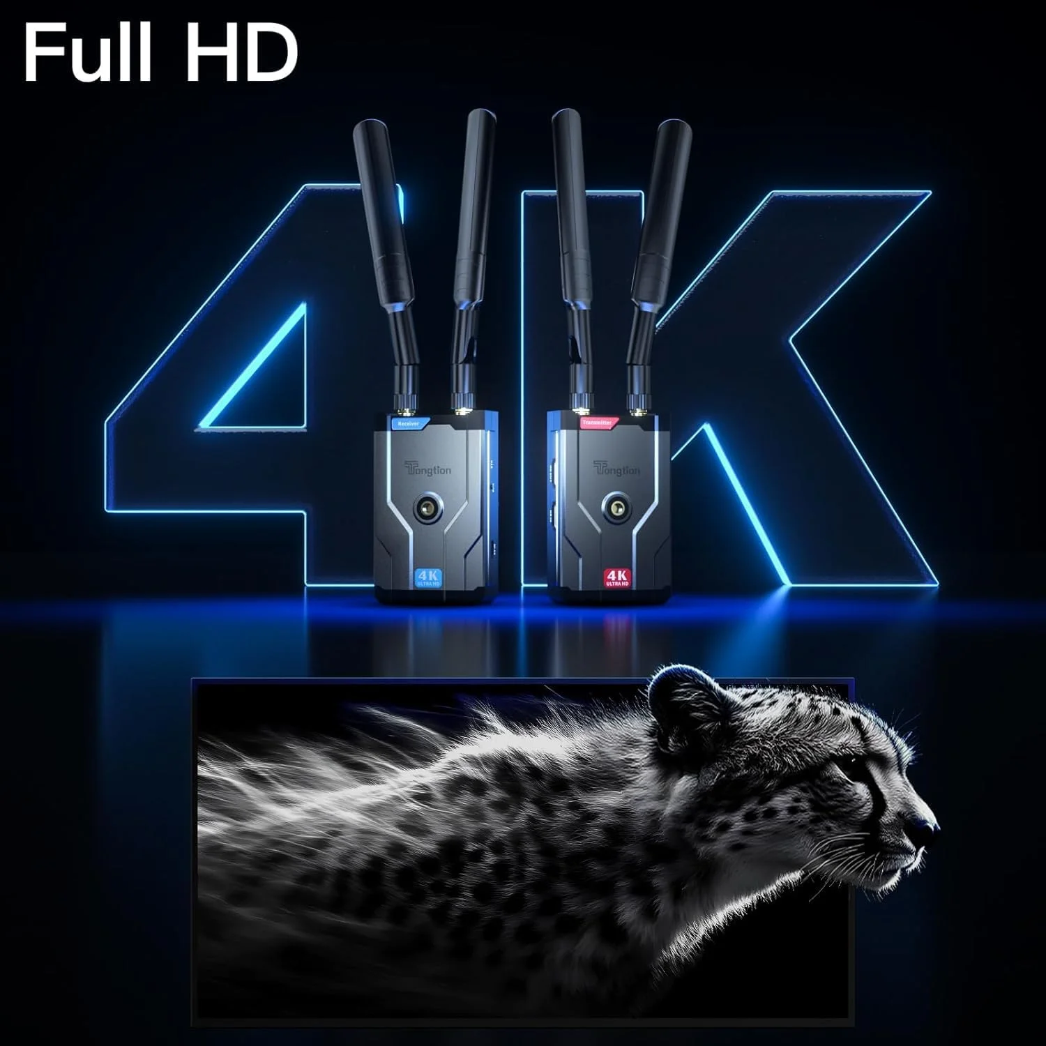 فرستنده و گیرنده HDMI بی سیم، 4K@30Hz، برد 150 متر، 4K Full HD | اتصال آسان برای دوربین/لپ تاپ/تلویزیون/پروژکتور (فوکوس) فرستنده و گیرنده HDMI بی سیم، 4K@30Hz، برد 150 متر، 4K Full HD | اتصال آسان برای دوربین/لپ تاپ/تلویزیون/پروژکتور (فوکوس)