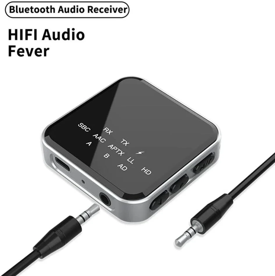 فرستنده و گیرنده صوتی بلوتوثی 2 در 1 آداپتور AUX 3.5 میلی متری بی سیم برای 2 عدد هدفون برای گوش دادن همزمان