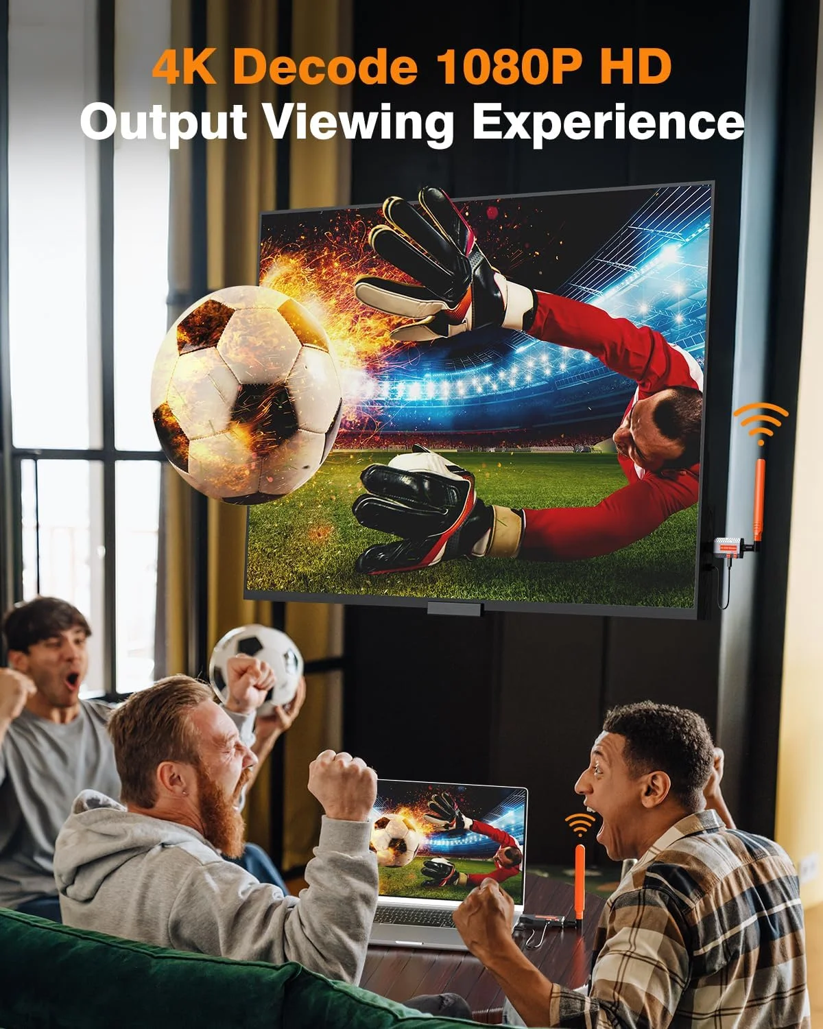 فرستنده HDMI بیسیم و 2 گیرنده، خروجی Full HD با کیفیت 1080P، برد بلند 100 متری، توسعه دهنده 5.8G با تاخیر کم برای پخش ویدئو/صدا به چند تلویزیون/مانیتور/پروژکتور، نصب آسان فرستنده HDMI بیسیم و 2 گیرنده، خروجی Full HD با کیفیت 1080P، برد بلند 100 متری، توسعه دهنده 5.8G با تاخیر کم برای پخش ویدئو/صدا به چند تلویزیون/مانیتور/پروژکتور، نصب آسان