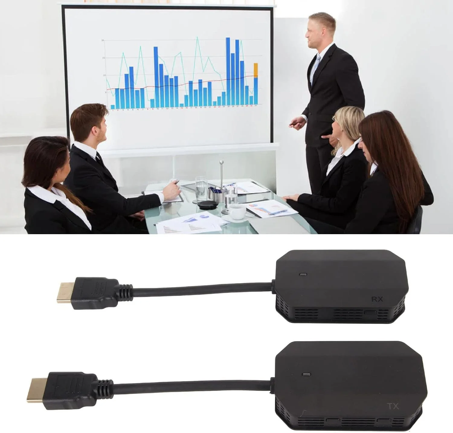 کیت فرستنده و گیرنده بی سیم HDMI 1080P Bewinner 4K، حالت دوگانه، کیت توسعه دهنده صفحه نمایش WiFi 5G قابل حمل برای مانیتور، پروژکتور، HDTV، لپ تاپ، تلفن کیت فرستنده و گیرنده بی سیم HDMI 1080P Bewinner 4K، حالت دوگانه، کیت توسعه دهنده صفحه نمایش WiFi 5G قابل حمل برای مانیتور، پروژکتور، HDTV، لپ تاپ، تلفن