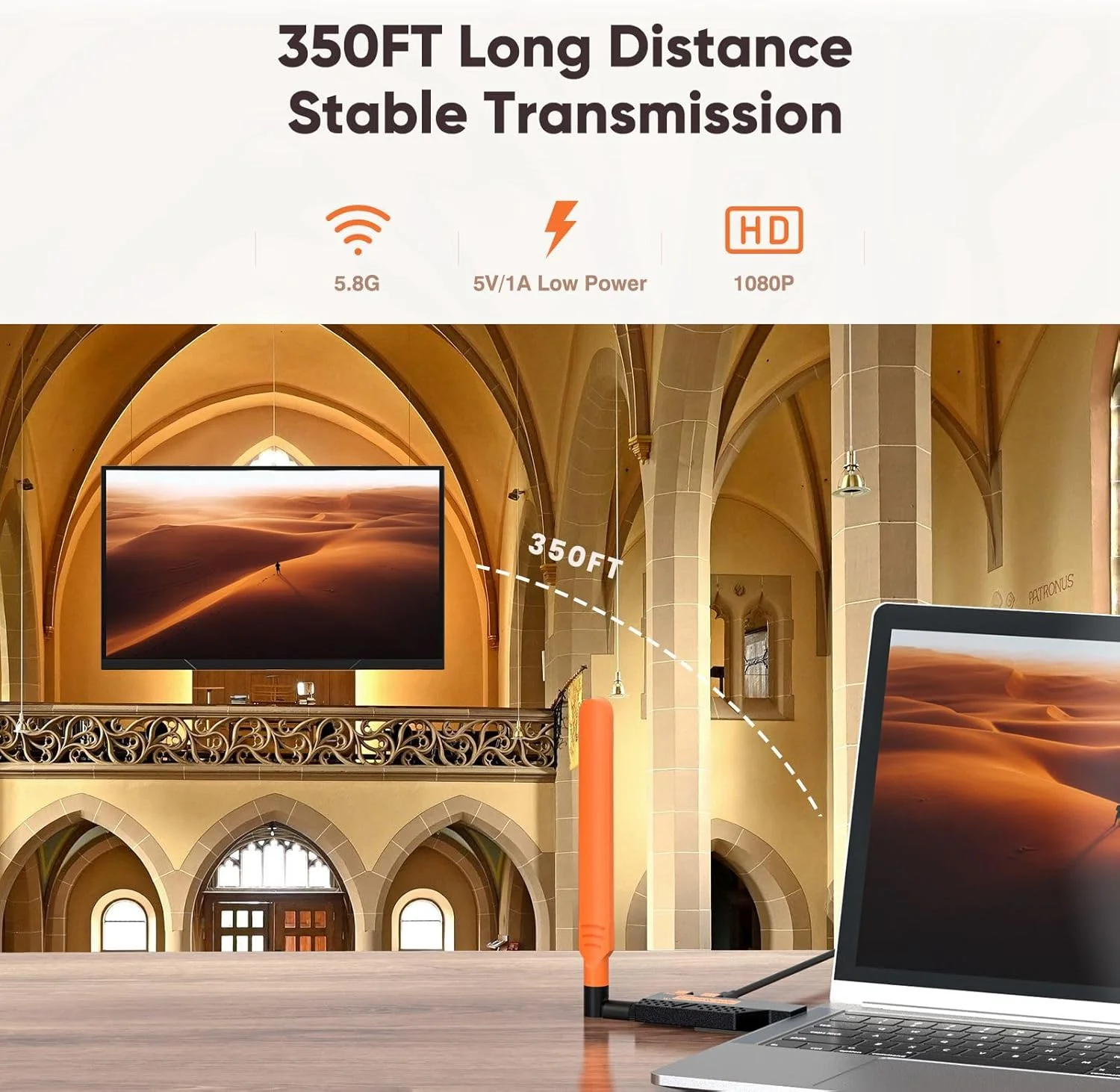 فرستنده و گیرنده HDMI بی سیم کول پای، کیت توسعه دهنده HDMI بی سیم 1080P برای پخش ویدئو و صدا به نمایشگر/پروژکتور لپ تاپ/دوربین، 1080M با آنتن جداشدنی، Plug and فرستنده و گیرنده HDMI بی سیم کول پای، کیت توسعه دهنده HDMI بی سیم 1080P برای پخش ویدئو و صدا به نمایشگر/پروژکتور لپ تاپ/دوربین، 1080M با آنتن جداشدنی، Plug and