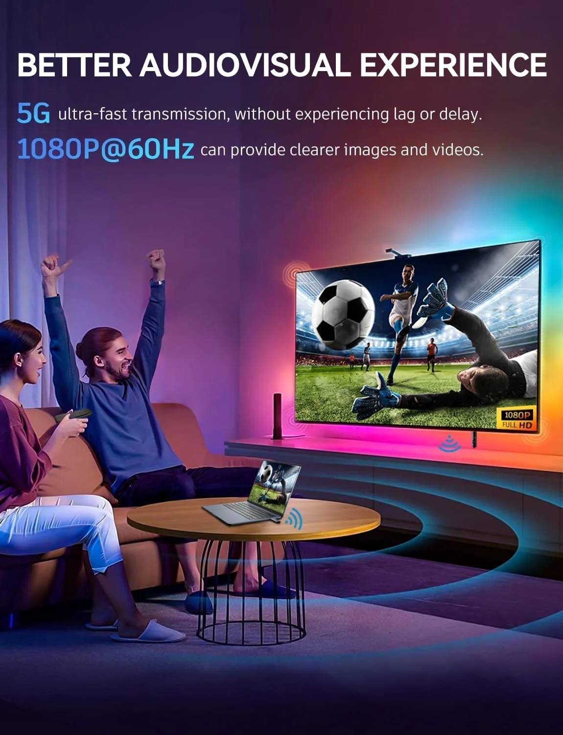 بیگ تری® HDMI بیسیم، فرستنده و گیرنده HDMI بیسیم، آنتن تاشو، کانال قابل تنظیم، 1080P@60Hz، پشتیبانی از برد 30 متر، برای لپتاپ، دوربین به مانیتور، پروژکتور، تلویزیون بیگ تری® HDMI بیسیم، فرستنده و گیرنده HDMI بیسیم، آنتن تاشو، کانال قابل تنظیم، 1080P@60Hz، پشتیبانی از برد 30 متر، برای لپتاپ، دوربین به مانیتور، پروژکتور، تلویزیون