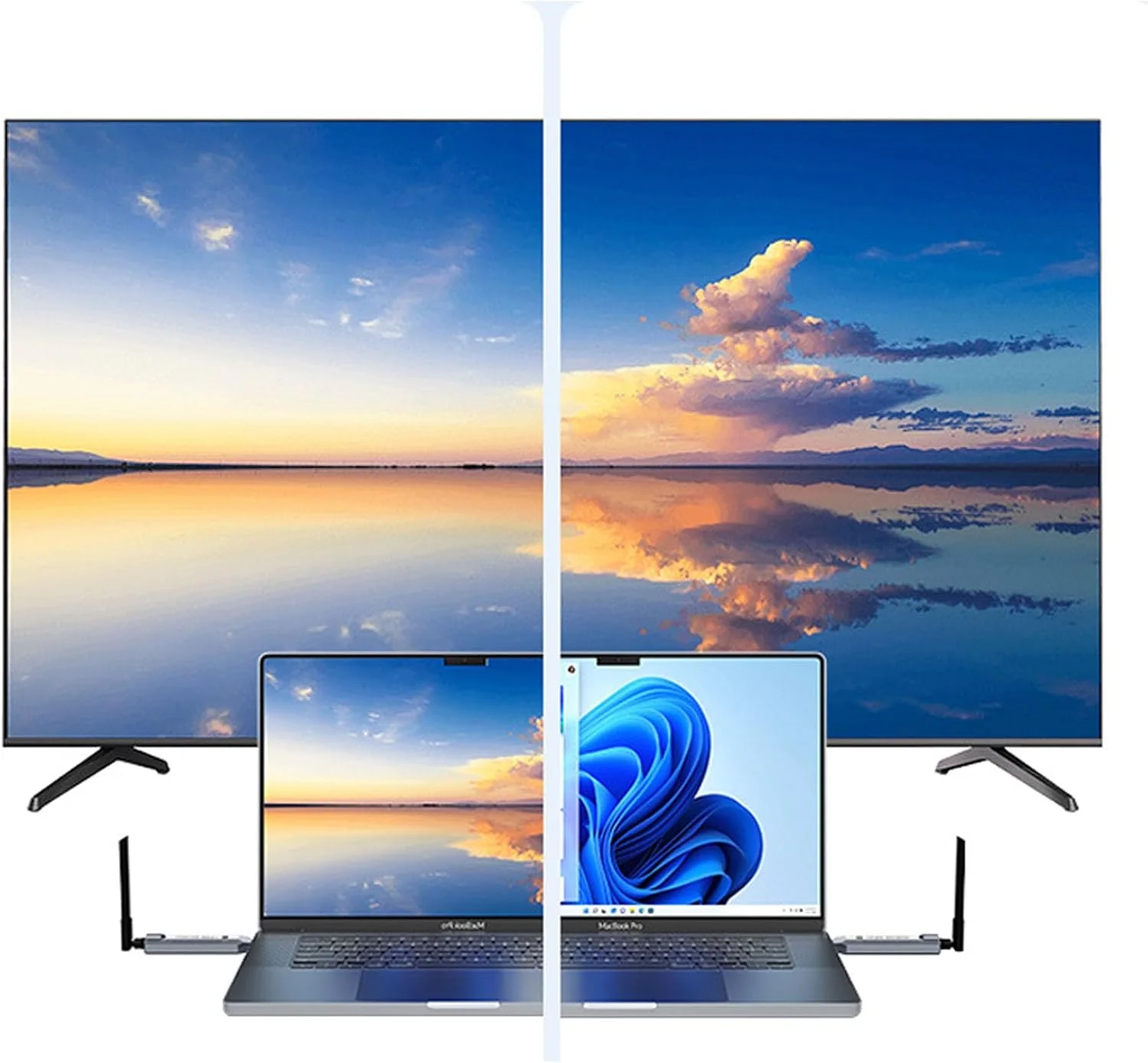 فرستنده و گیرنده بی سیم HDMI Annadue، انتقال با سرعت بالا 5G بدون نیاز به سیم کشی، 1080P 60Hz، مناسب برای تلویزیون/پروژکتور/کنفرانس فرستنده و گیرنده بی سیم HDMI Annadue، انتقال با سرعت بالا 5G بدون نیاز به سیم کشی، 1080P 60Hz، مناسب برای تلویزیون/پروژکتور/کنفرانس