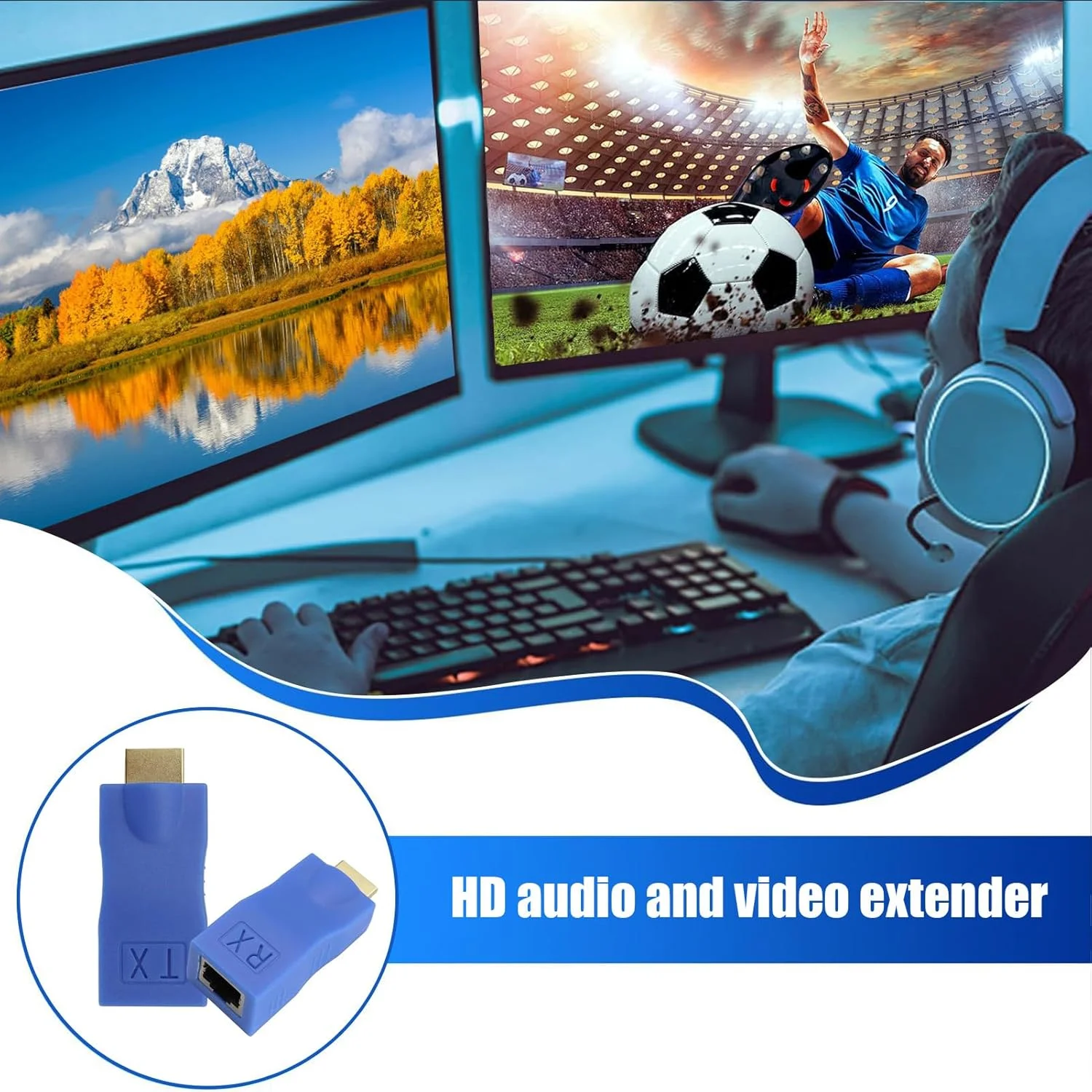 فرستنده صوتی برای تلویزیون - آداپتور صوتی و تصویری، گیرنده با برد 30 متر برای کامپیوتر شخصی، لپ تاپ، اتاق جلسات، معلم، جوانان، مردان، زنان فرستنده صوتی برای تلویزیون - آداپتور صوتی و تصویری، گیرنده با برد 30 متر برای کامپیوتر شخصی، لپ تاپ، اتاق جلسات، معلم، جوانان، مردان، زنان