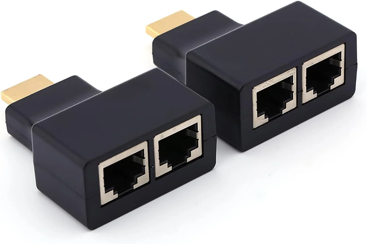 تقویت کننده، فرستنده مشکی 1080P Cat 5e و 6، مناسب برای منزل تقویت کننده، فرستنده مشکی 1080P Cat 5e و 6، مناسب برای منزل