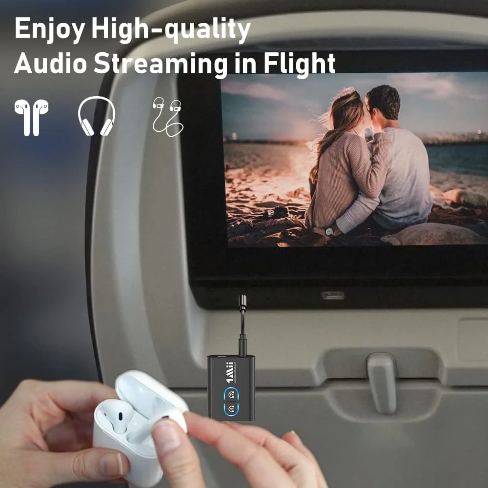 فرستنده گیرنده بلوتوث 5.0 مدل Miilink 1Mii برای تلویزیون به هدفون های بی سیم، اتصال دوگانه AptX با تأخیر کم با صدای HD، آداپتور گیرنده صوتی بلوتوث Aux برای استریو خانگی هواپیما، Plug & Play فرستنده گیرنده بلوتوث 5.0 مدل Miilink 1Mii برای تلویزیون به هدفون های بی سیم، اتصال دوگانه AptX با تأخیر کم با صدای HD، آداپتور گیرنده صوتی بلوتوث Aux برای استریو خانگی هواپیما، Plug & Play