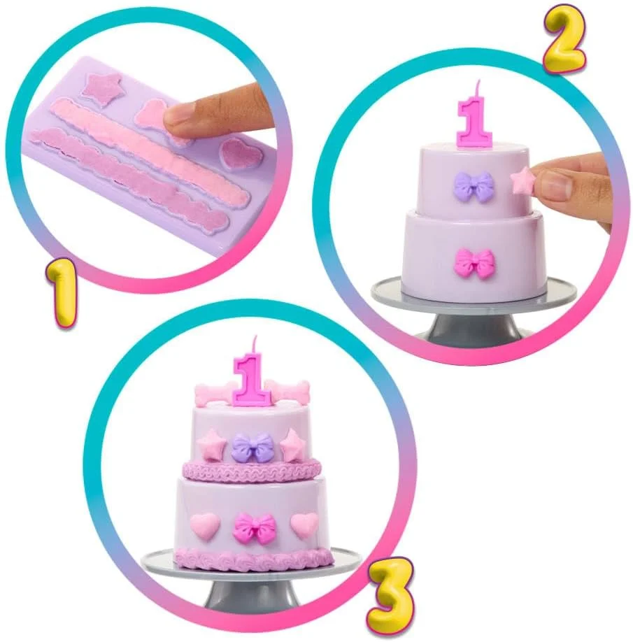 عروسک و لوازم جانبی جعبه گشایی مهمانی باربی، سری تولد حیوانات خانگی، ست پاپیون های تولد با 10 سورپرایز شامل تغییر رنگ و فعالیت تزئین کیک عروسک و لوازم جانبی جعبه گشایی مهمانی باربی، سری تولد حیوانات خانگی، ست پاپیون های تولد با 10 سورپرایز شامل تغییر رنگ و فعالیت تزئین کیک