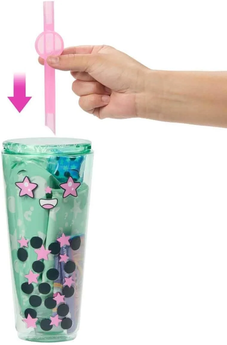 عروسک و لوازم جانبی باربی Pop Reveal سری Bubble Tea به همراه عروسک فشن و حیوان خانگی، شامل 8 سورپرایز تغییر رنگ، فنجان با قابلیت نگهداری (استایل ها ممکن است متفاوت باشند)، HTJ21 عروسک و لوازم جانبی باربی Pop Reveal سری Bubble Tea به همراه عروسک فشن و حیوان خانگی، شامل 8 سورپرایز تغییر رنگ، فنجان با قابلیت نگهداری (استایل ها ممکن است متفاوت باشند)، HTJ21