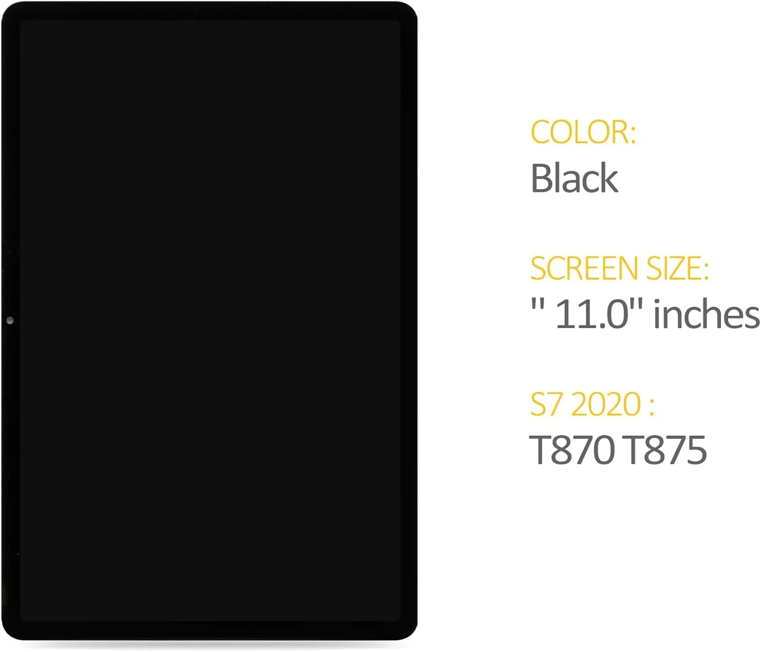 A-MIND OEM جایگزینی صفحه نمایش سامسونگ گلکسی تب S7 11 اینچ 2020 مدل SM-T870 SM-T875، ال سی دی و تاچ اسکرین دیجیتایزر همراه با ابزار تعمیر