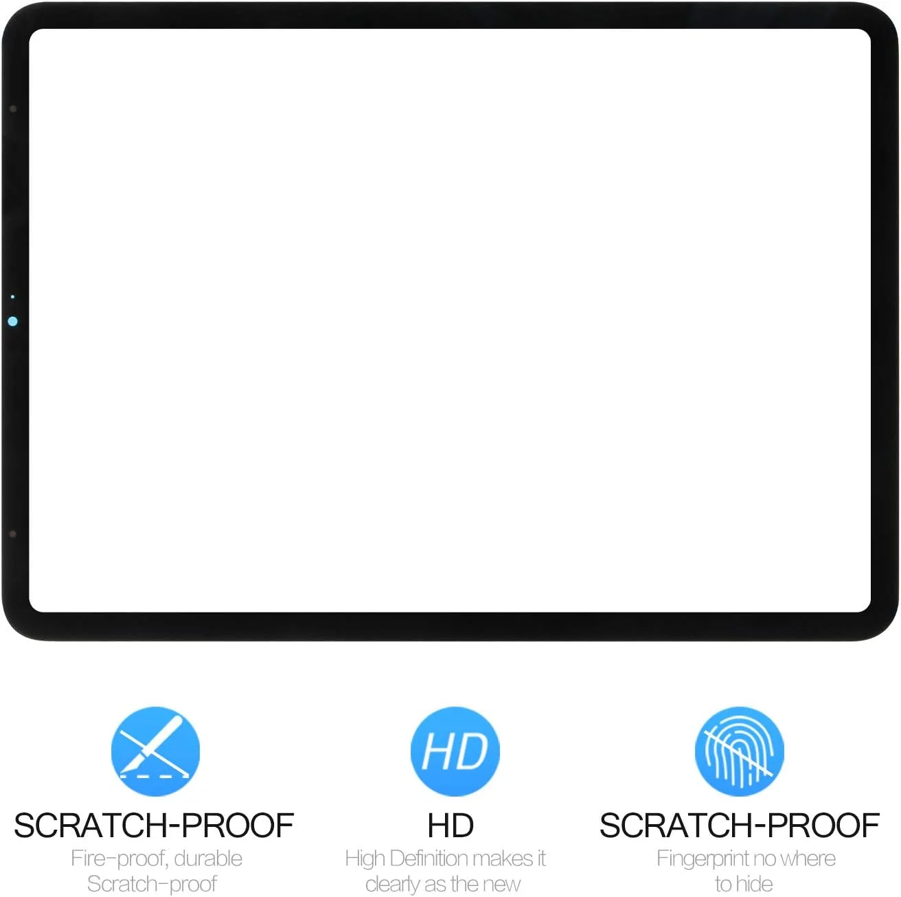 تعویض شیشه جلویی آیپد پرو 11 اینچ (نسل اول 2018/نسل دوم 2020) مدل های A1980 A1934 A2013 A2068 A2230 به همراه ابزار تعمیر (بدون LCD و تاچ اسکرین)