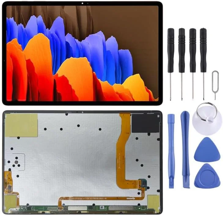 قطعات جایگزین تلفن همراه برای صفحه نمایش LCD تبلت گلکسی تب S7+ مدل SM-T970 به همراه دیجیتایزر