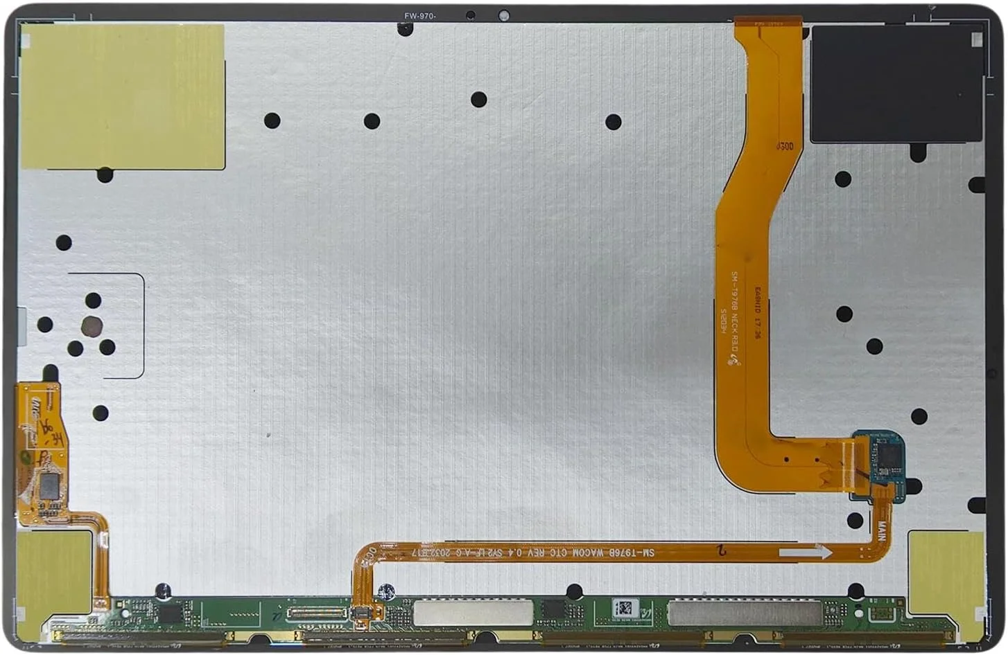 قطعات جایگزین تلفن همراه برای صفحه نمایش LCD تبلت گلکسی تب S7+ مدل SM-T970 به همراه دیجیتایزر