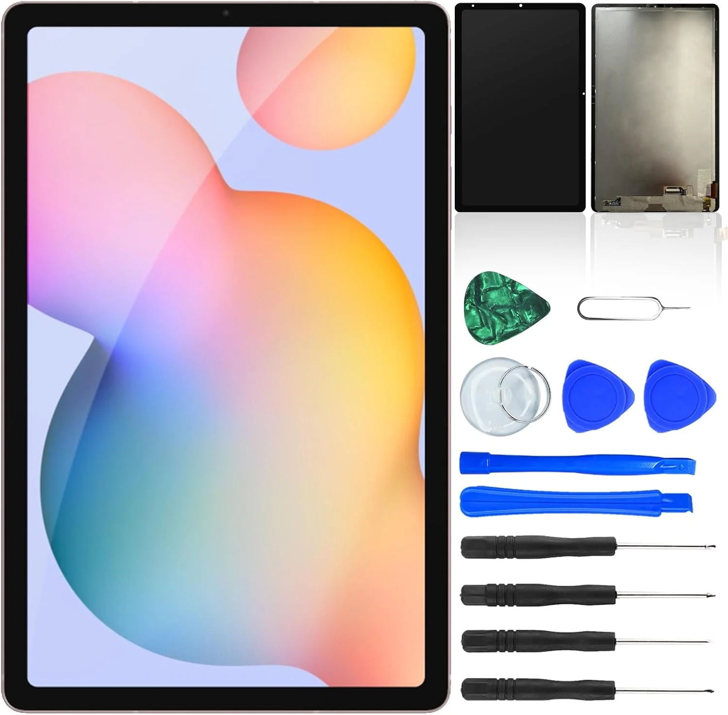 تعویض ال سی دی صفحه لمسی NB+ برای تبلت سامسونگ گلکسی تب S6 لایت P610 P615 10.4 اینچ 2020، واحد نمایشگر ال سی دی، دیجیتایزر، پنل شیشه ای جلویی مشکی همراه با ابزار
