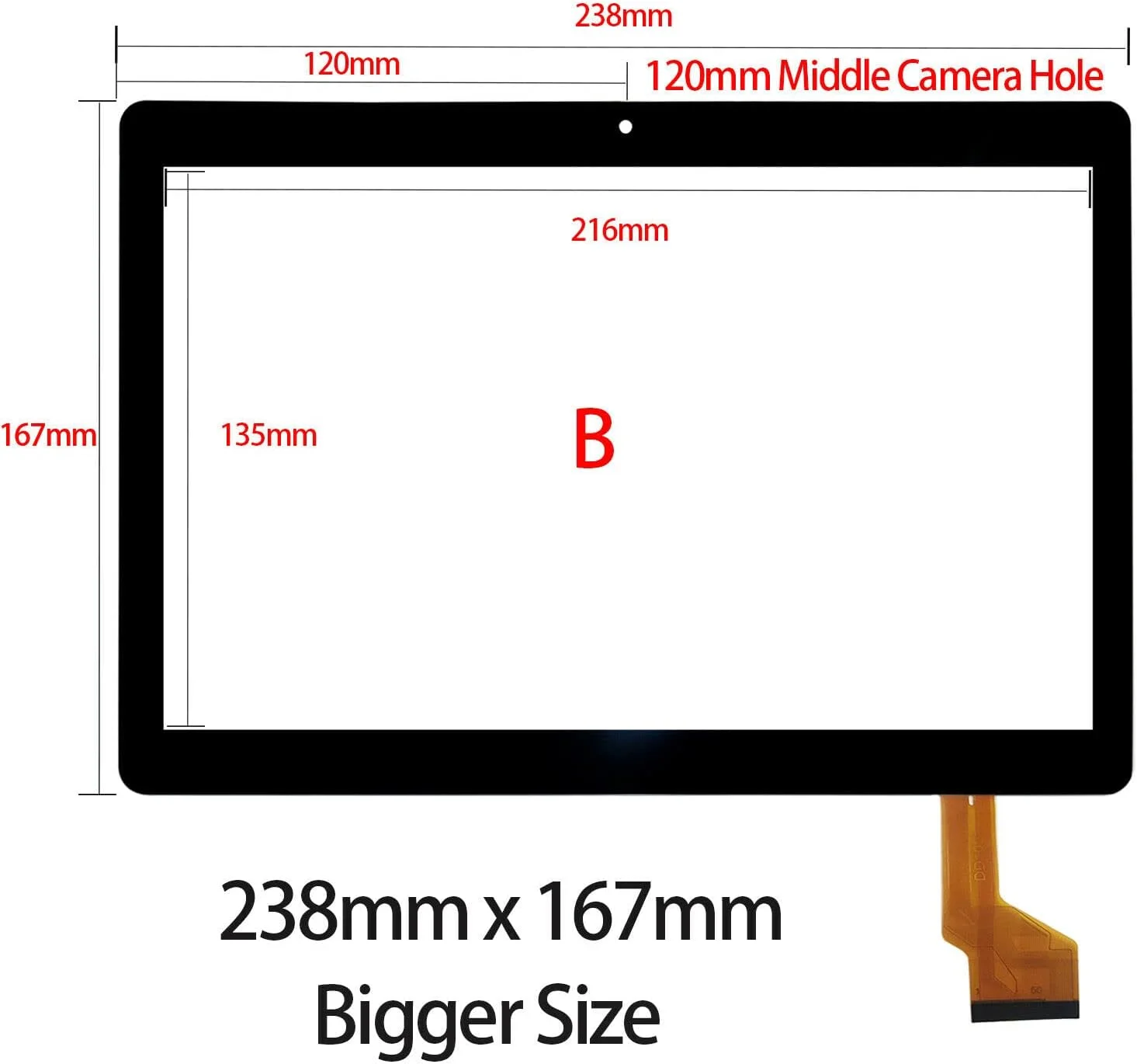 تاچ اسکرین جایگزین تبلت 10.1 اینچی Zonko K105 (مشکی)