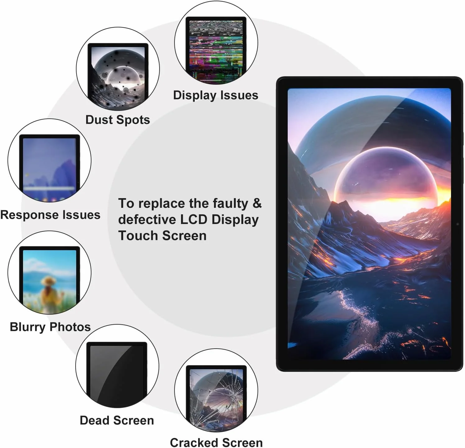 تعویض ال سی دی صفحه لمسی NB+ برای تبلت سامسونگ گلکسی تب S6 لایت P610 P615 10.4 اینچ 2020، واحد نمایشگر ال سی دی، دیجیتایزر، پنل شیشه ای جلویی مشکی همراه با ابزار