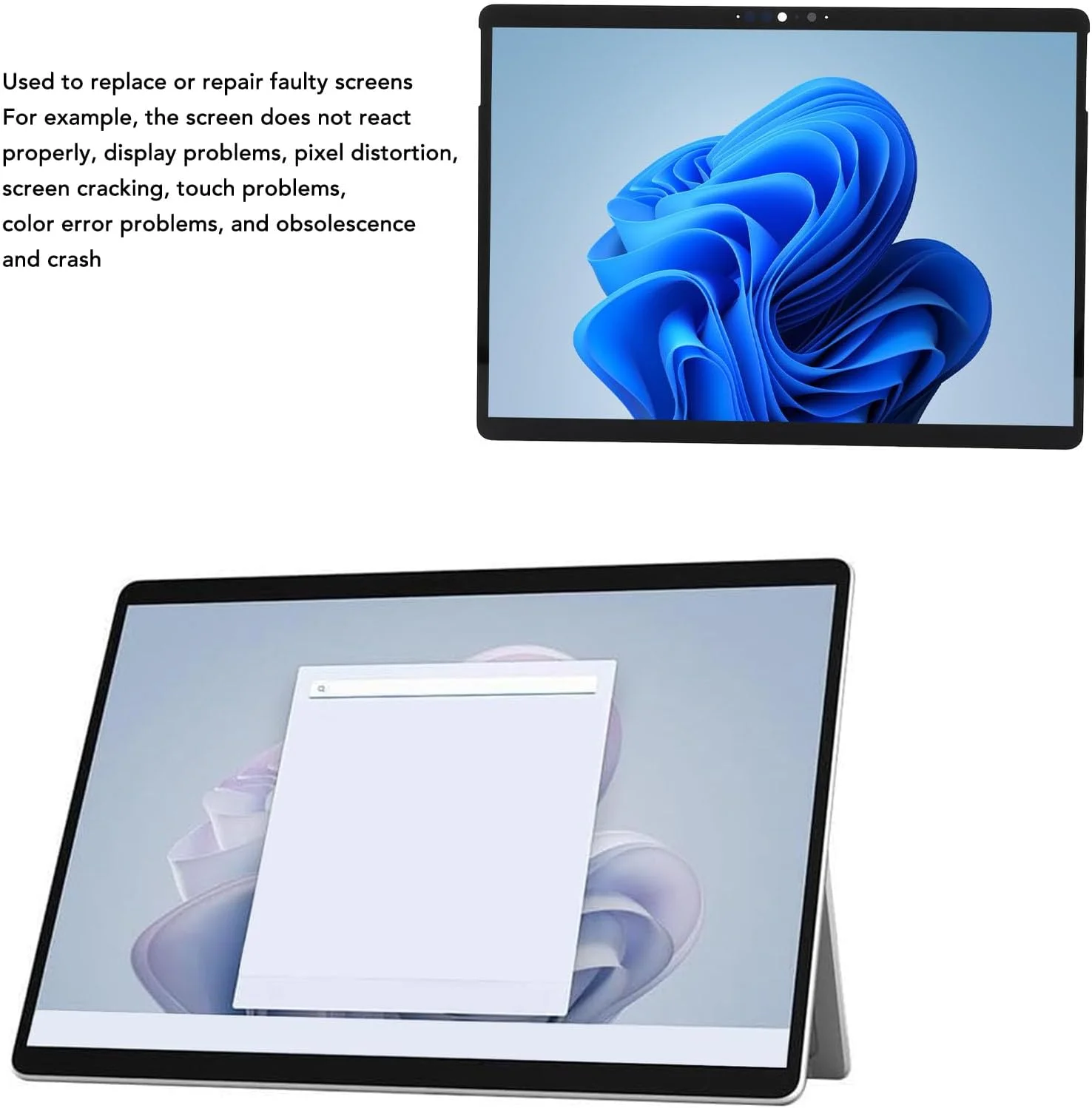 صفحه لمسی جایگزین تبلت 13.0 اینچی با رزولوشن 2880x1920 به همراه چسب، مناسب برای تبلت پرو 9 مدل 2038 1996 (سال 2022 و 2023)