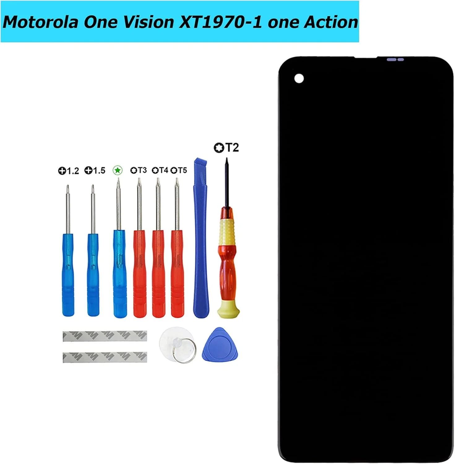 صفحه نمایش LCD سازگار با Moto One Vision XT1970-1 و One Action 6.3 اینچ به همراه ابزار تعویض