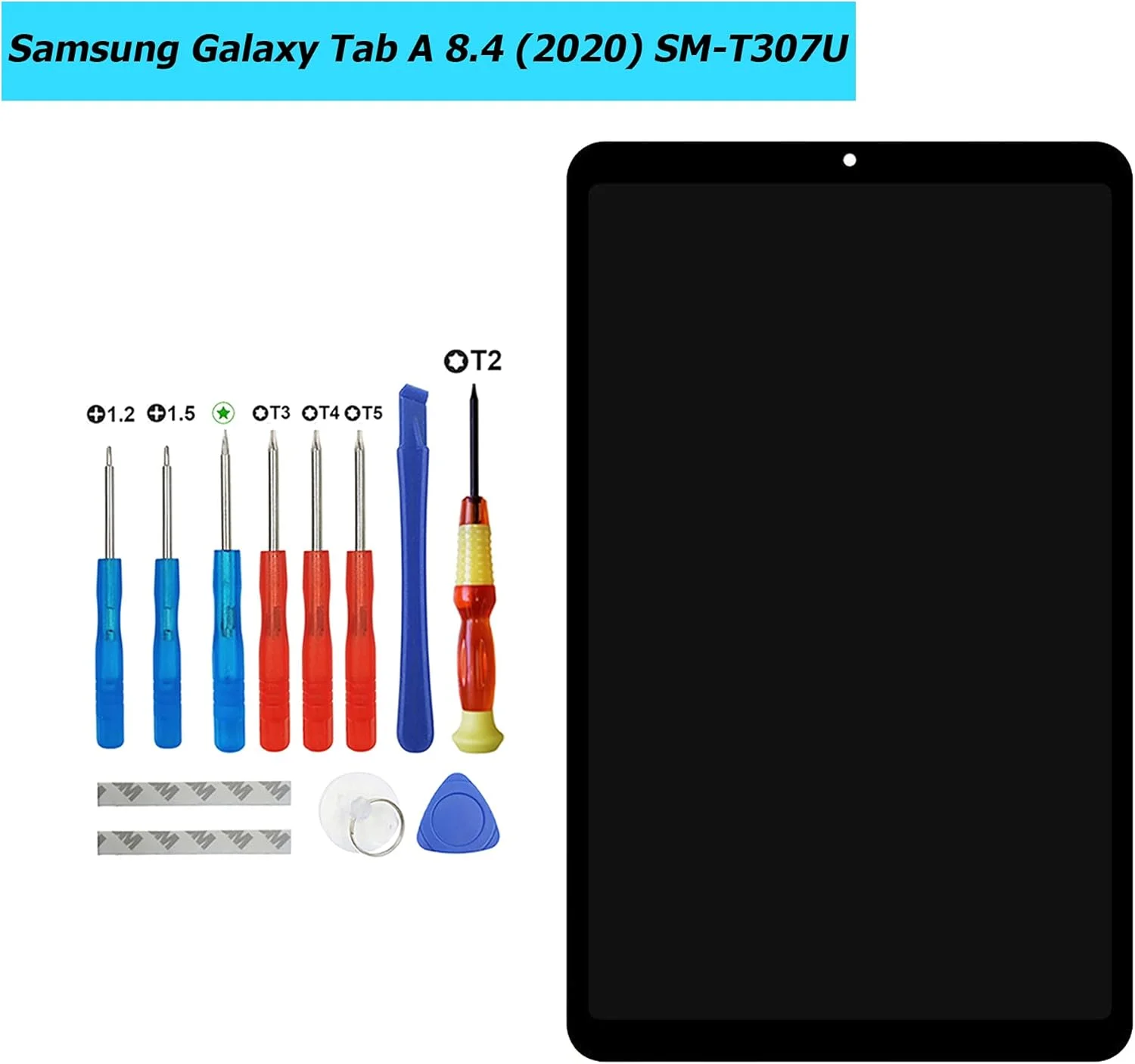 صفحه نمایش LCD سازگار با تبلت سامسونگ گلکسی تب A 8.4 (2020) مدل T307U، صفحه لمسی 8.4 اینچی به همراه ابزار تعویض
