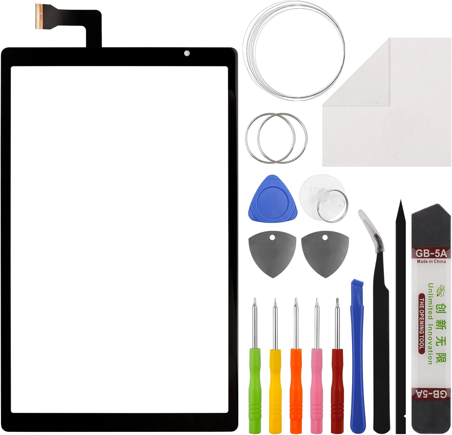 تعویض تاچ اسکرین دیجیتایزر Duotipa [جدید] برای تبلت Vortex Tab 10/ T10M/ T10M Pro Max به همراه کیت ابزار تعمیر. (بدون صفحه نمایش LCD).