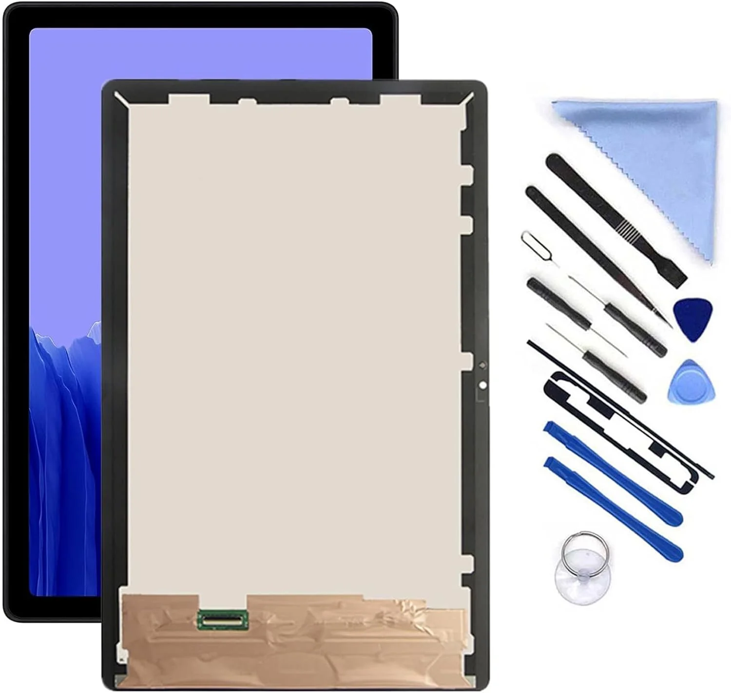 تعویض صفحه نمایش LCD و تاچ اسکرین برای تبلت سامسونگ گلکسی Tab A7 10.4 اینچ 2020 مدل T500 T505 + ابزار