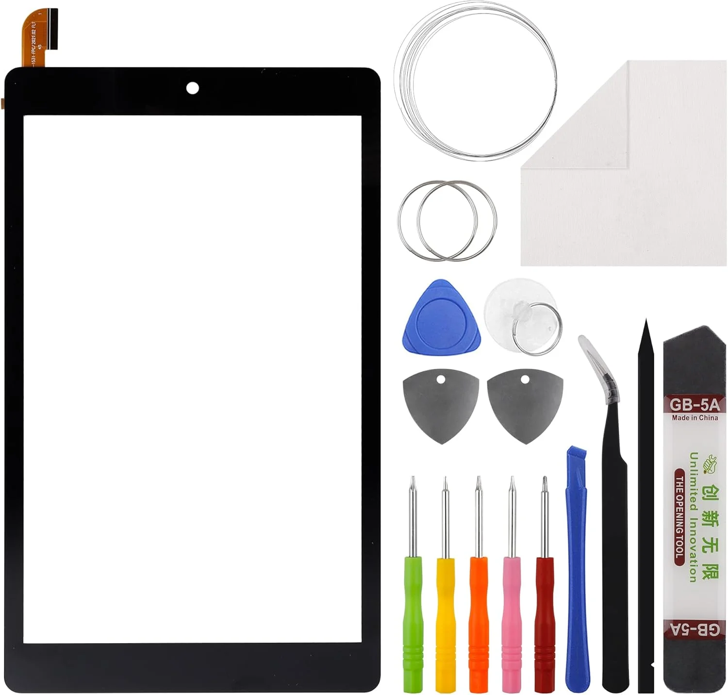 تعویض تاچ اسکرین دیجیتایزر Duotipa [جدید] برای تبلت ONN surf 8 اینچی نسل 2 مدل 100011885,2APUQW829 به همراه کیت ابزار تعمیر. (بدون صفحه LCD).